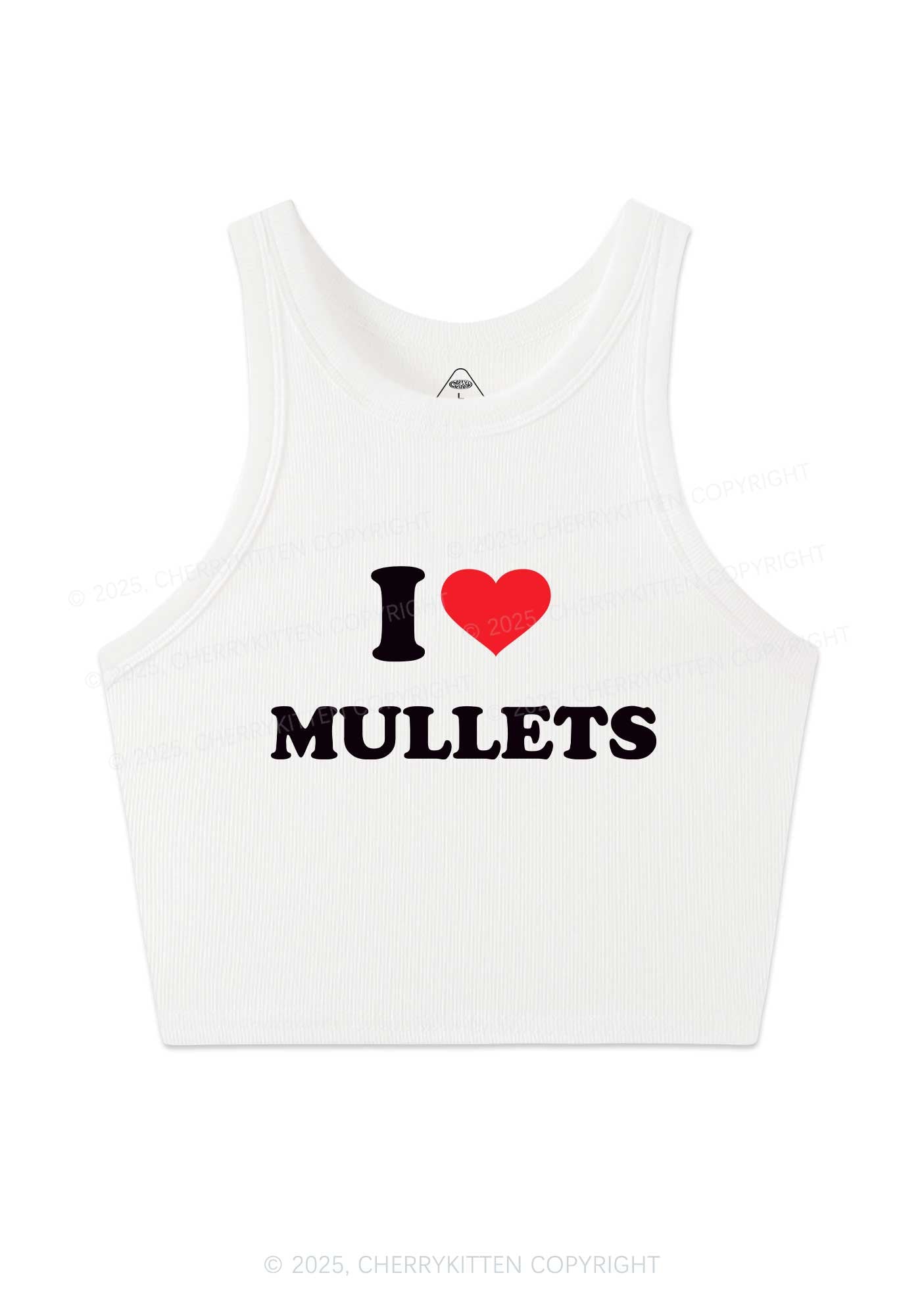 I Love Mullets Y2K Crop Tank Top Cherrykitten