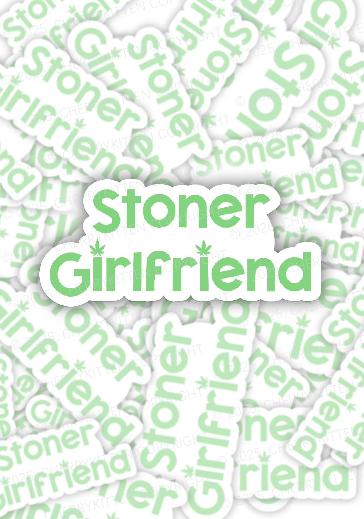 Stoner Girlfriend 1Pc Y2K Sticker Cherrykitten