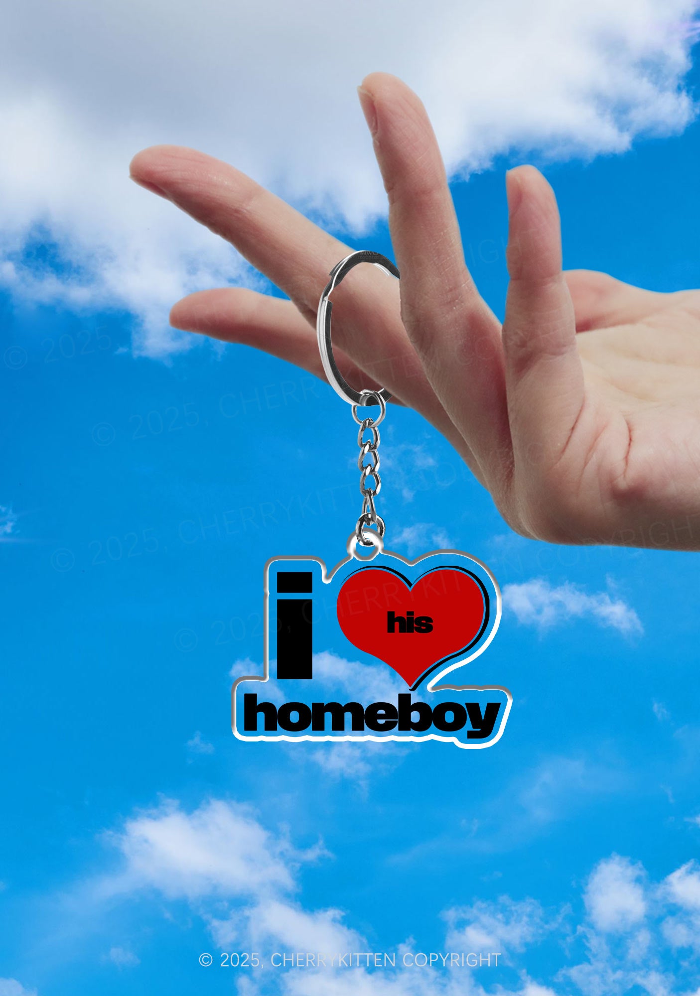 I Love His Homeboy 1Pc Y2K Keychain Cherrykitten