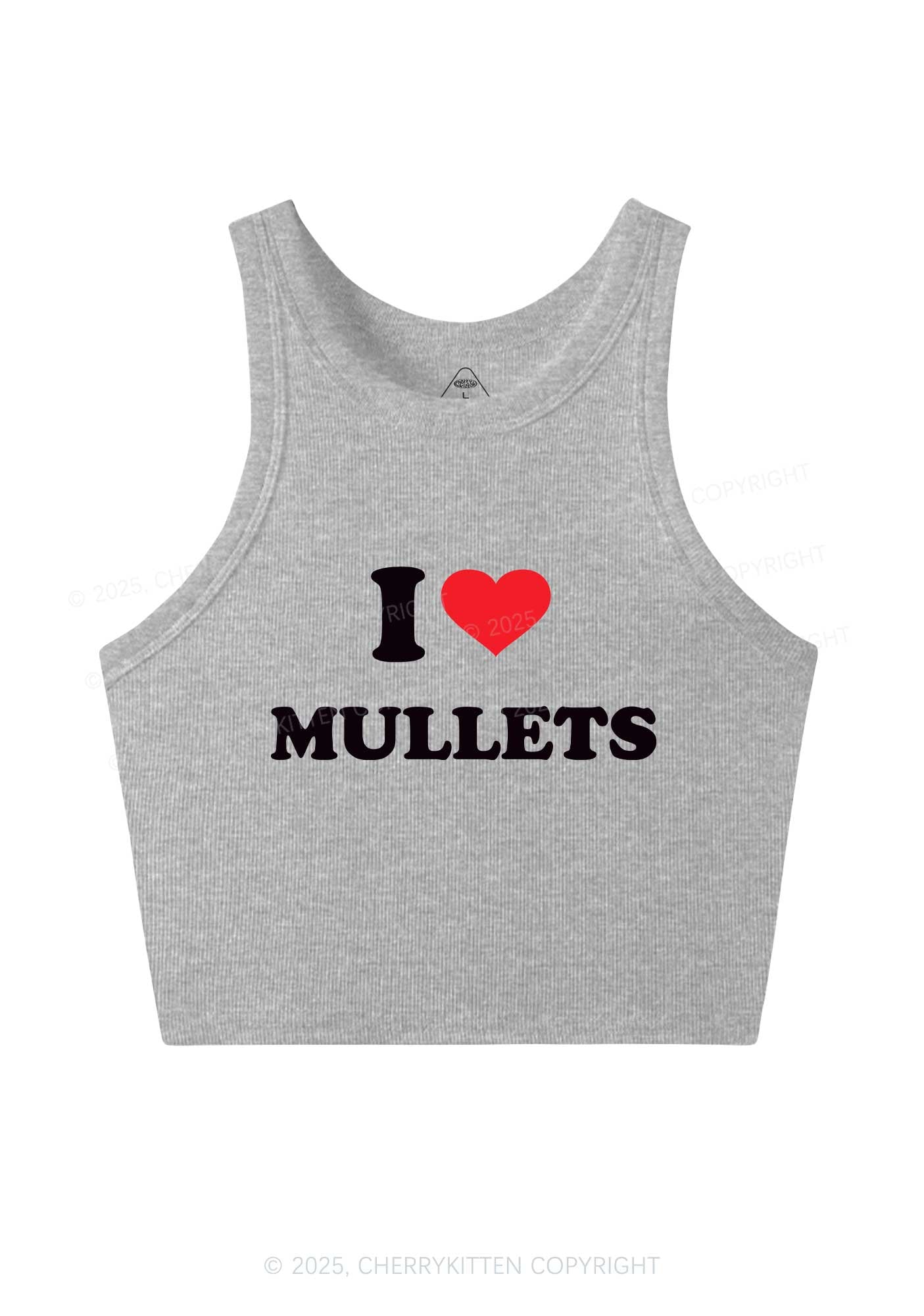 I Love Mullets Y2K Crop Tank Top Cherrykitten