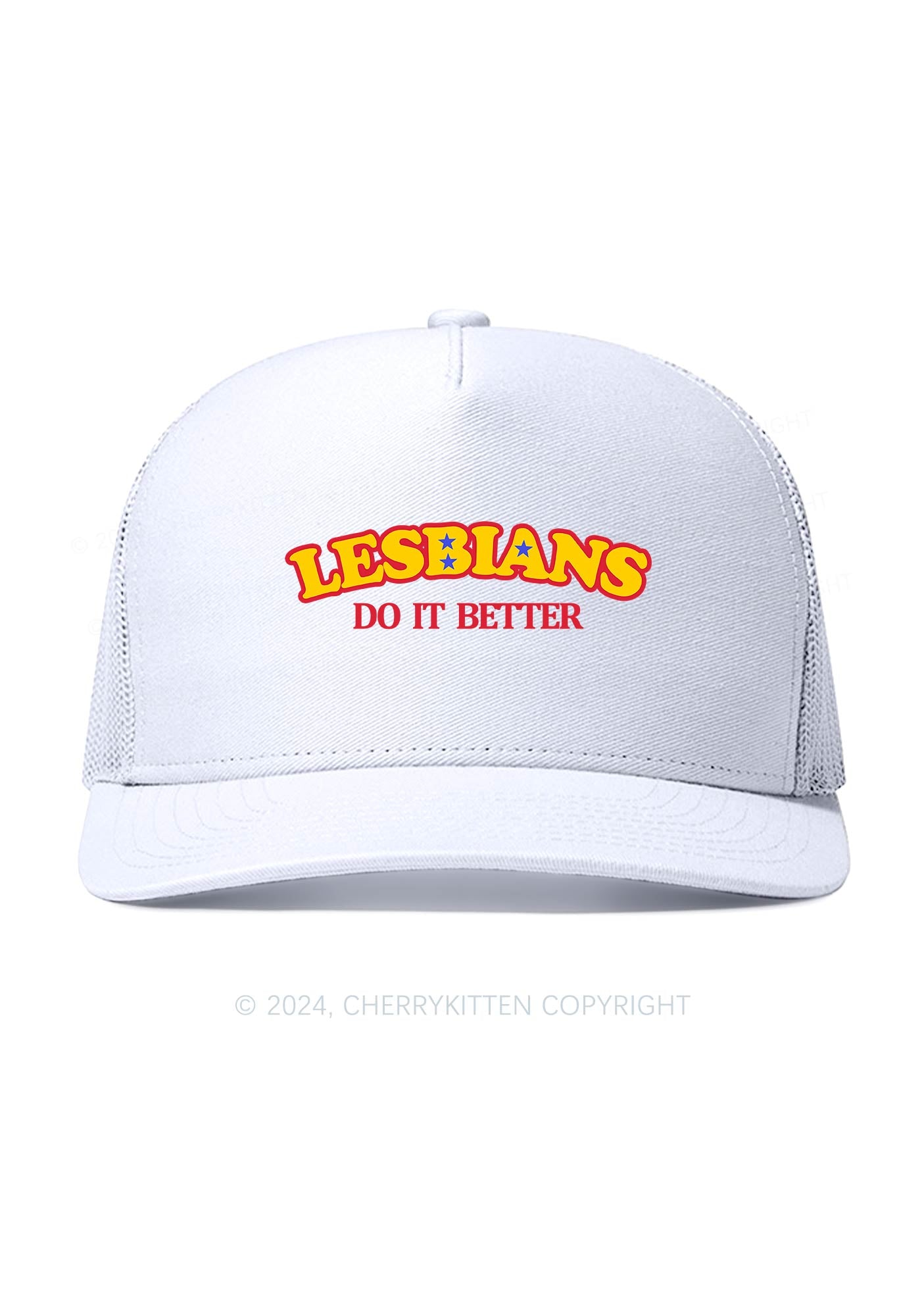Lesbians Do It Better Y2K Trucker Mesh Hat Cherrykitten
