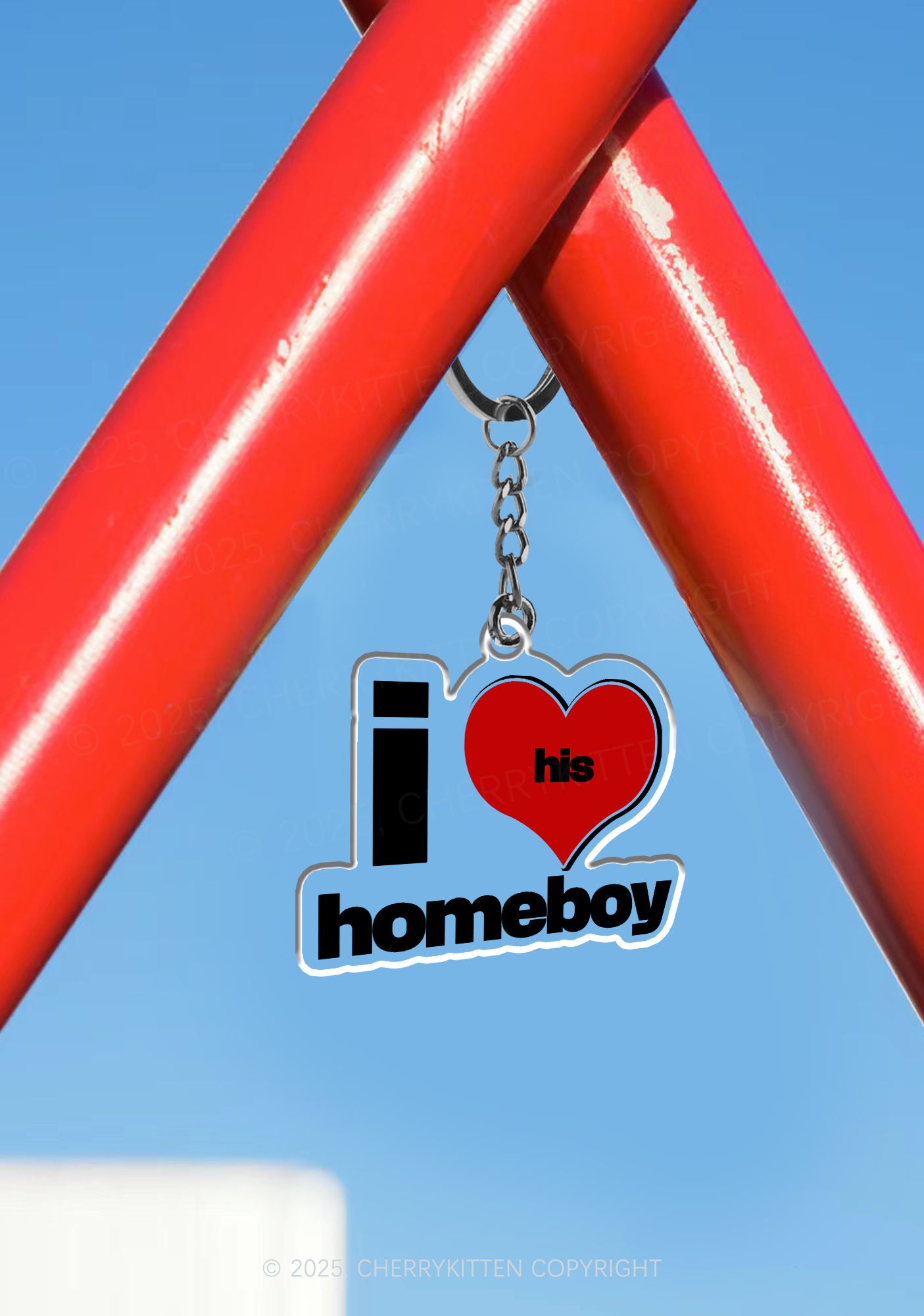 I Love His Homeboy 1Pc Y2K Keychain Cherrykitten
