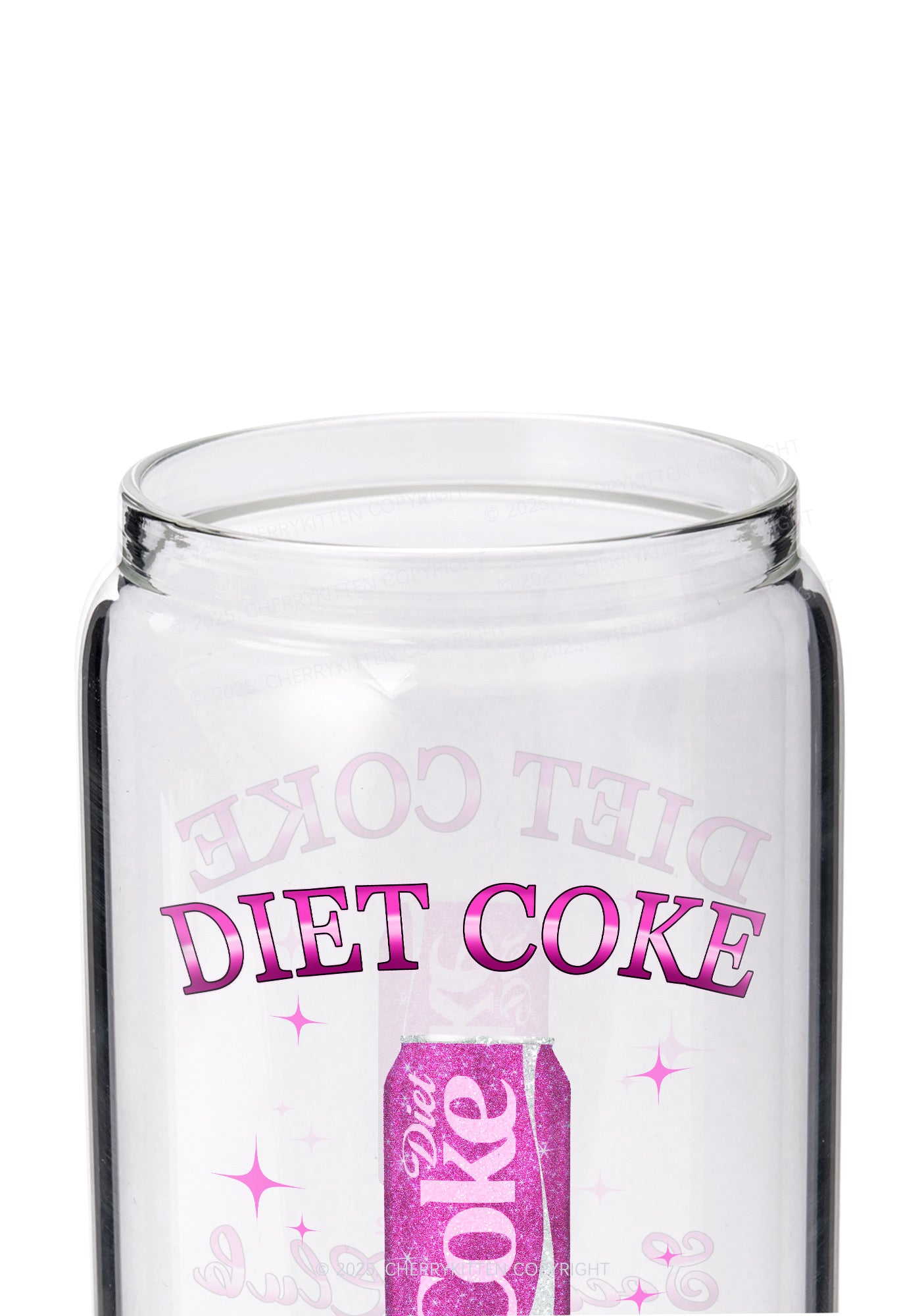 Diet Coke Social Club Y2K Printed Glass Cup Cherrykitten