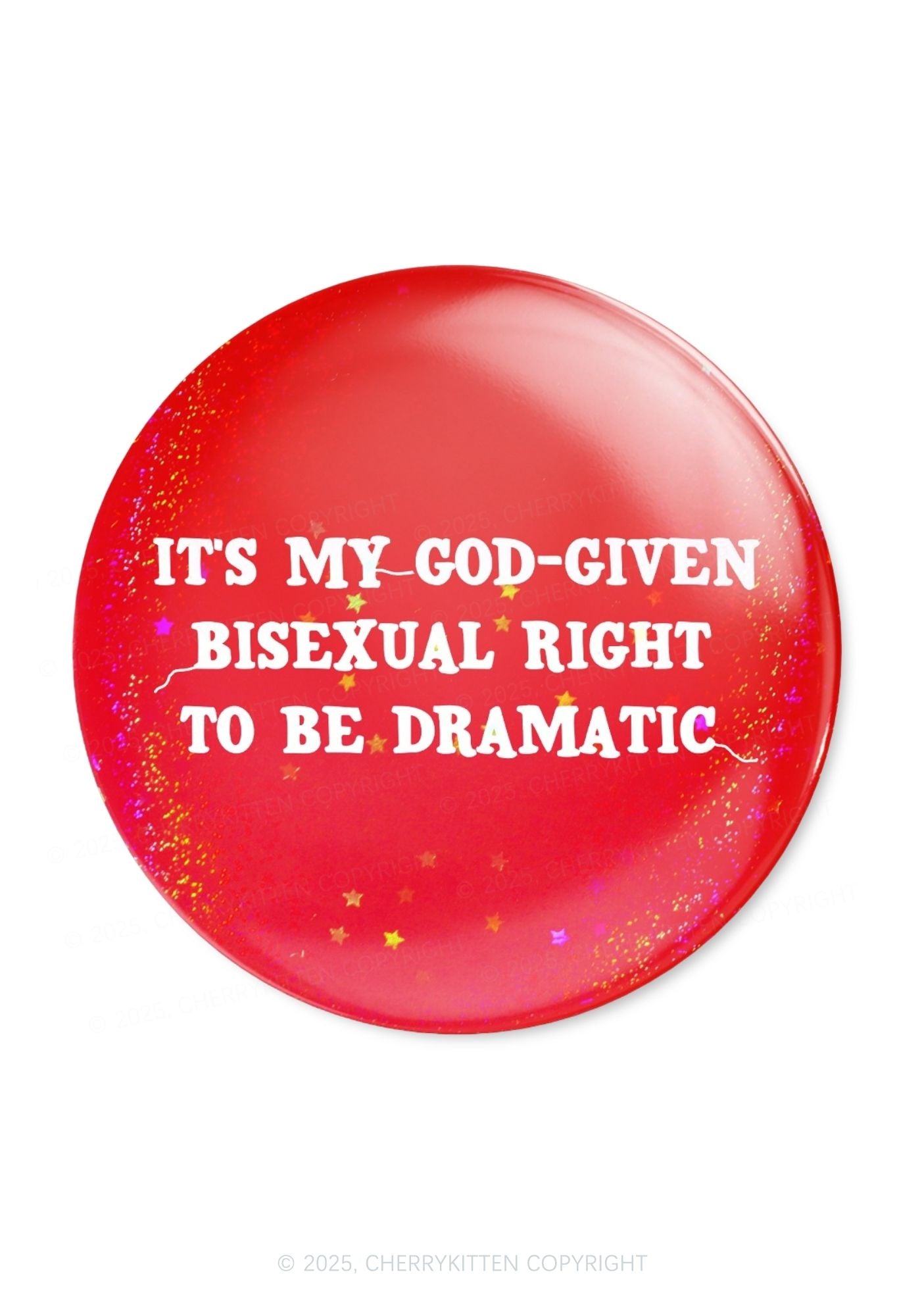 God-Given Bisexual Right Pride 1Pc Y2K Pin Badge Cherrykitten