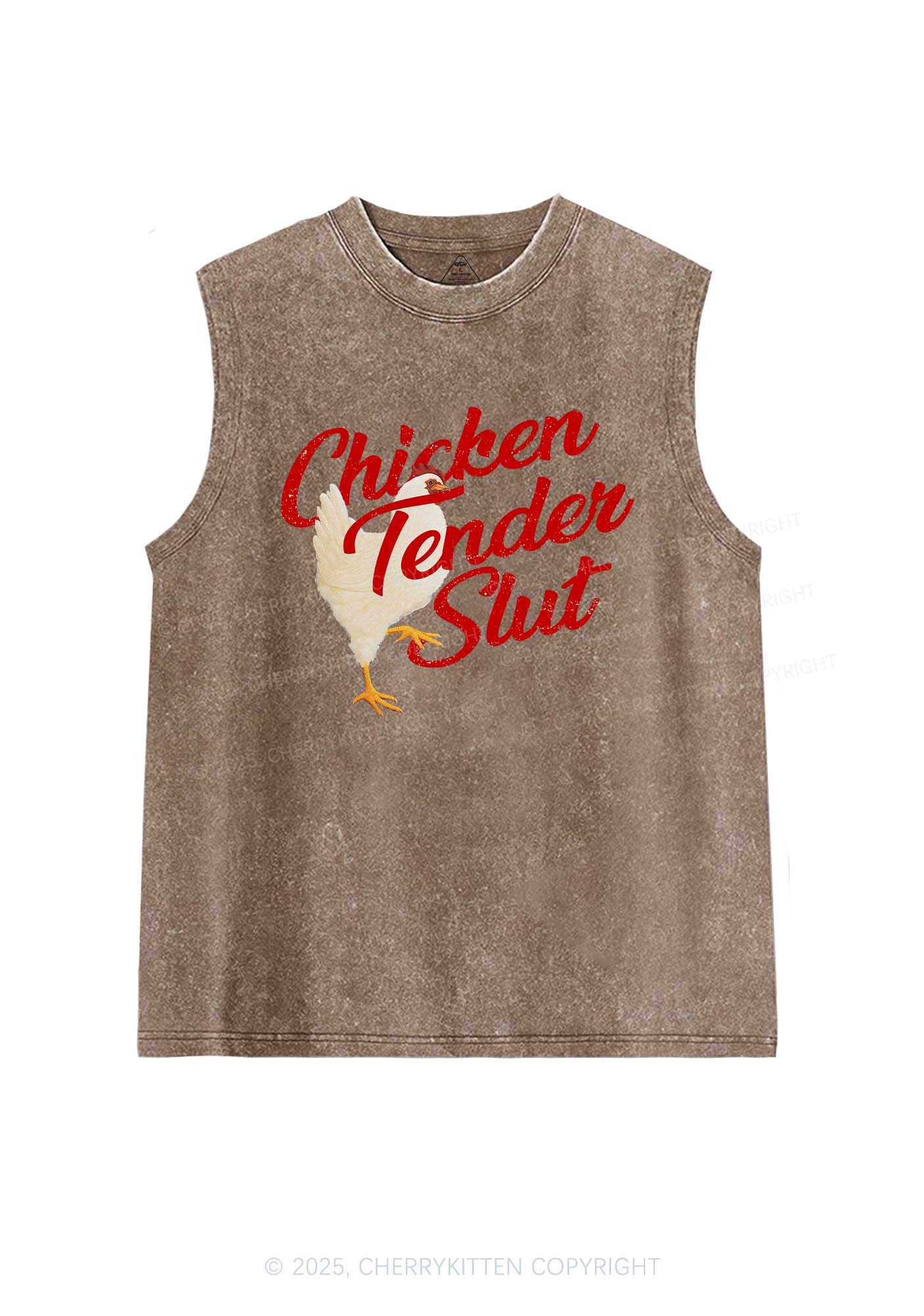 Chicken Tender Slxt Y2K Washed Muscle Tank Cherrykitten