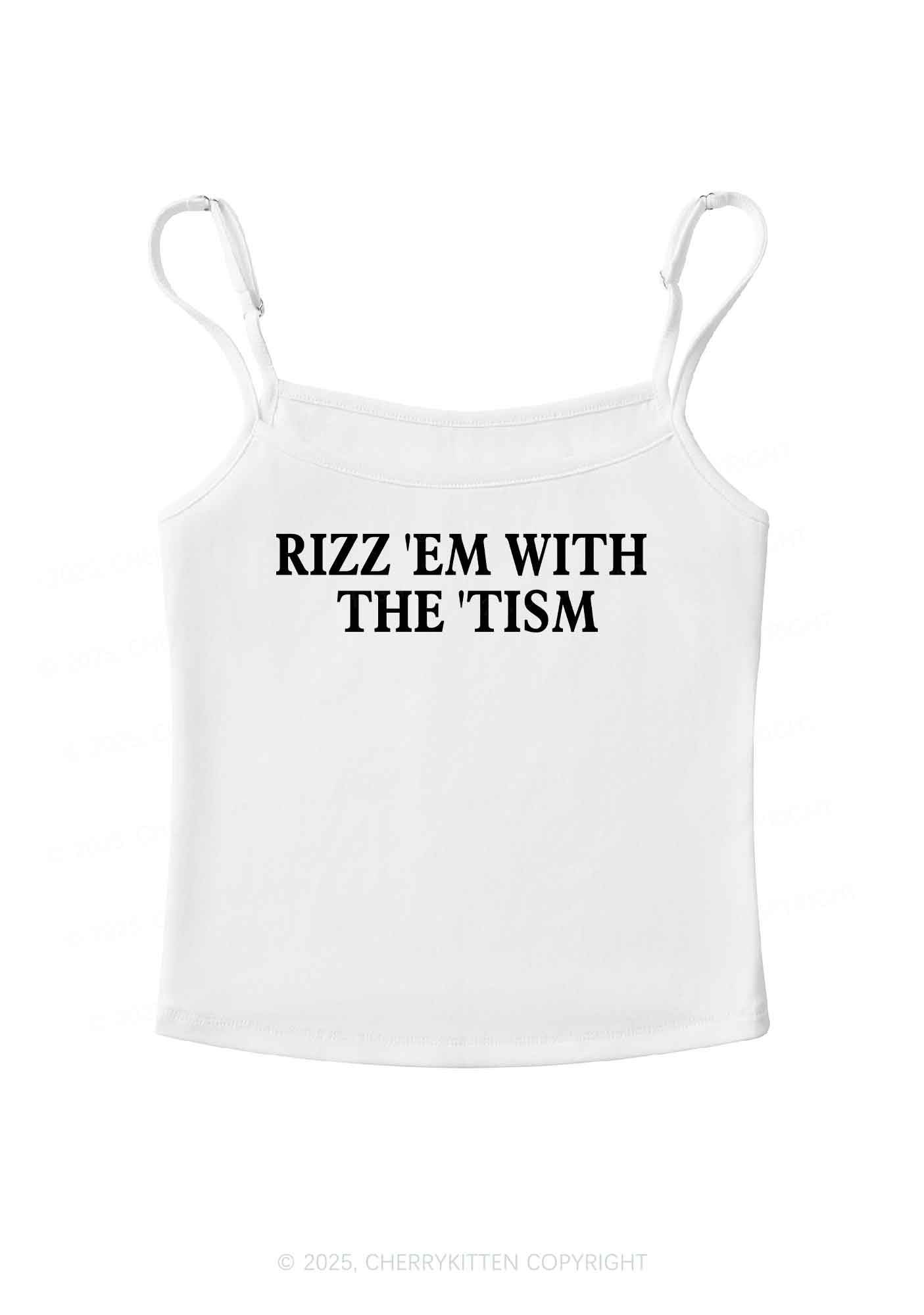 Rizz With Tism Y2K Spaghetti Strap Cami Cherrykitten