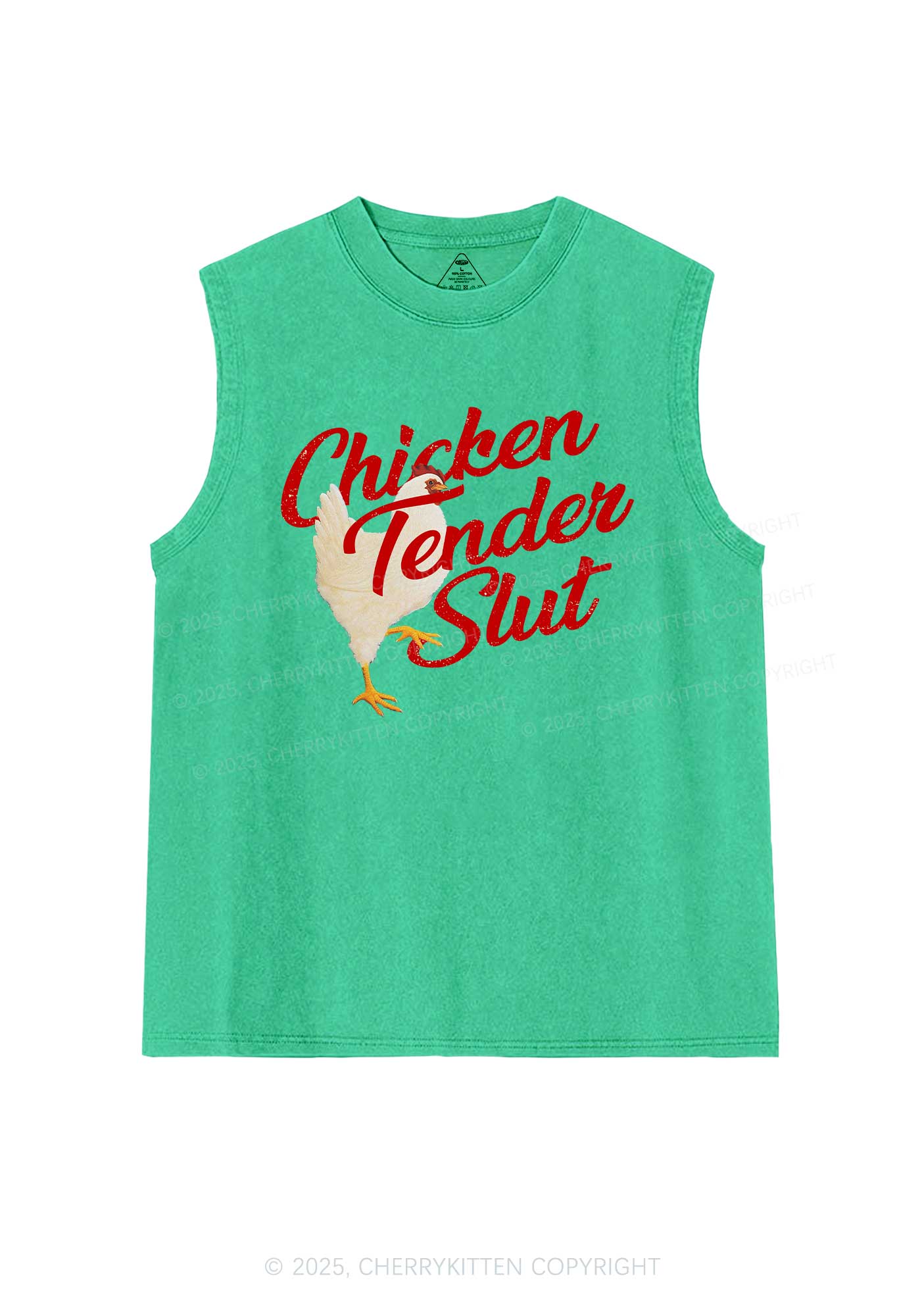 Chicken Tender Slxt Y2K Washed Muscle Tank Cherrykitten