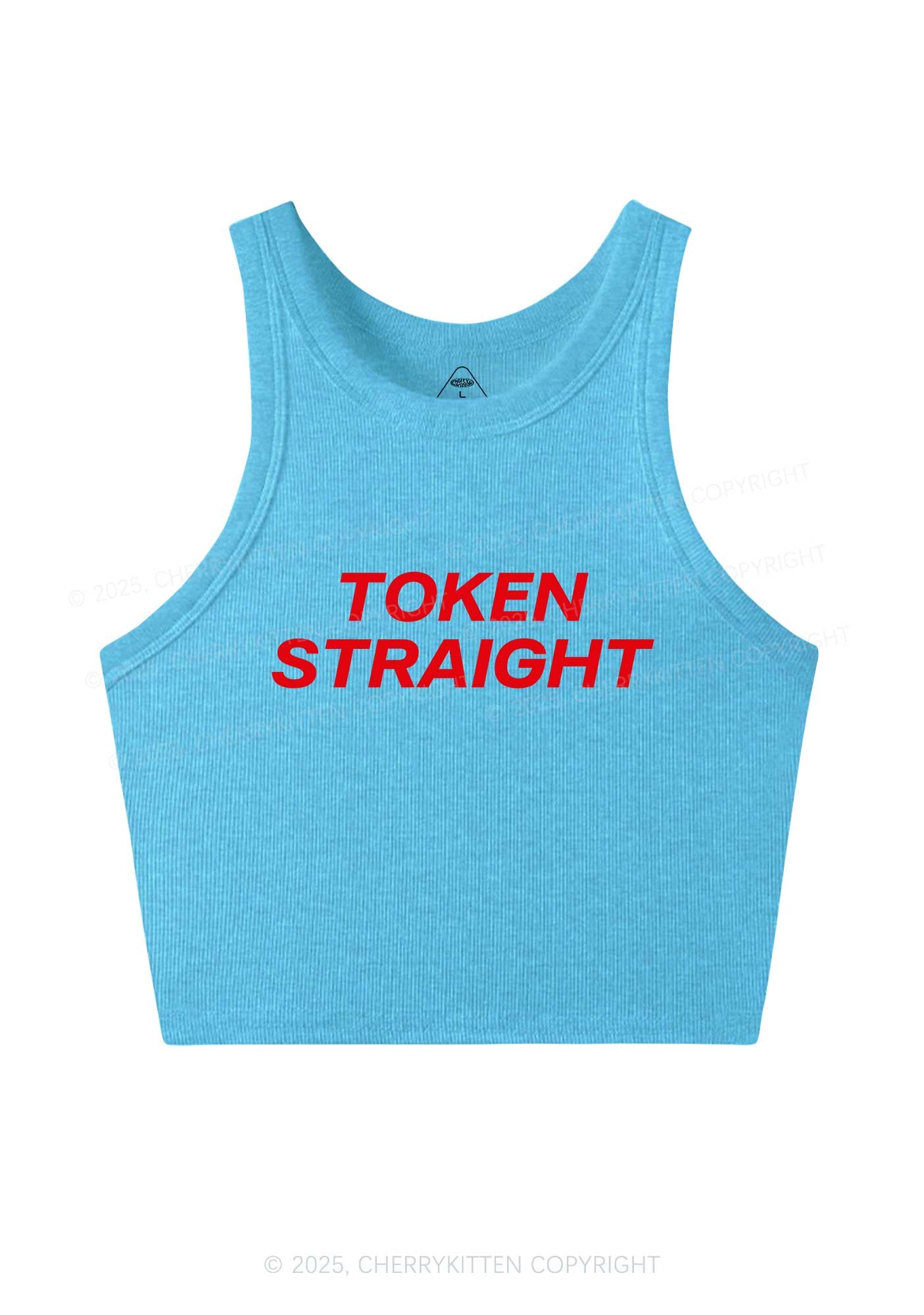 Token Straight Pride Y2K Crop Tank Top Cherrykitten