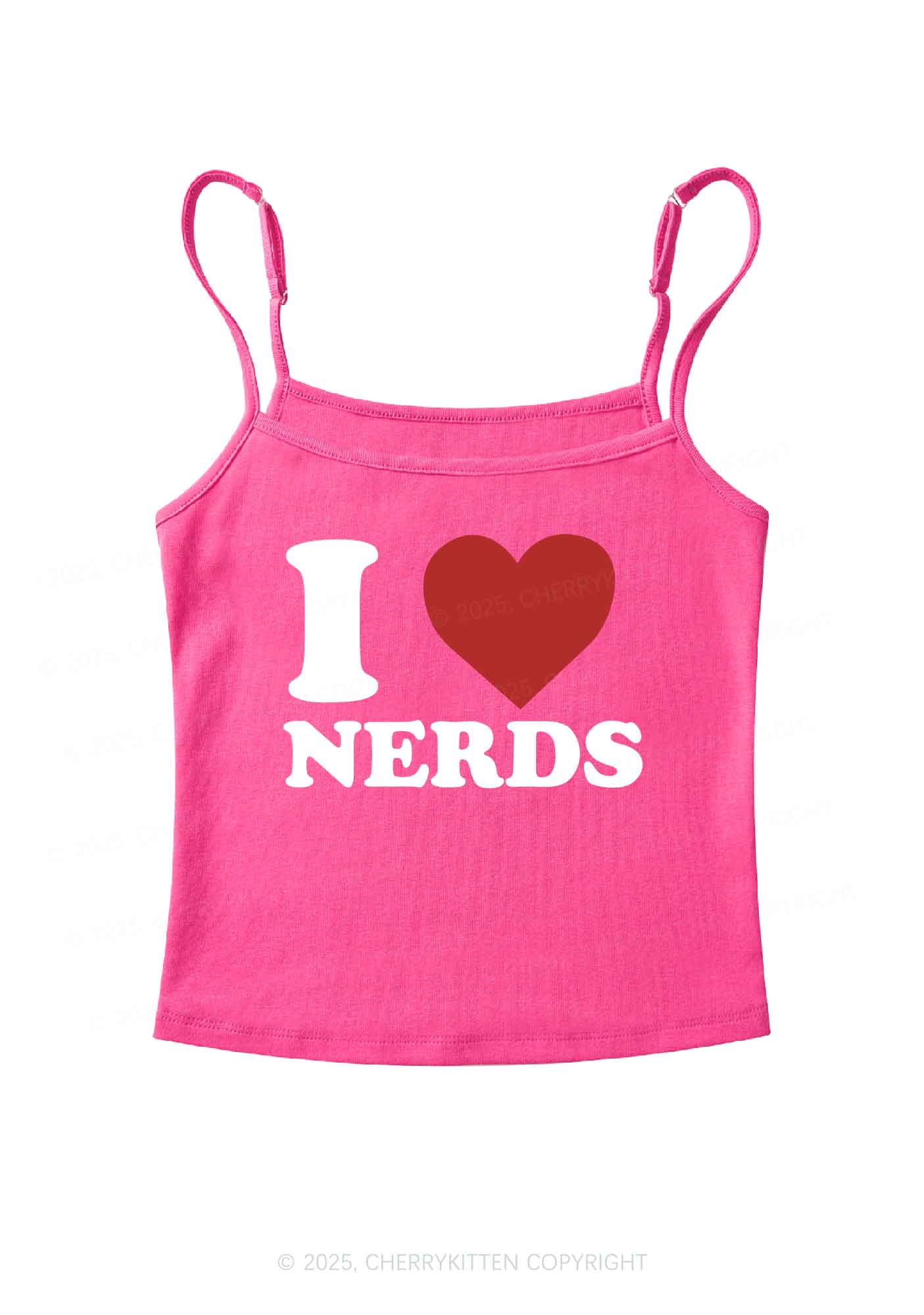 I Love Nerds Y2K Spaghetti Strap Cami Cherrykitten