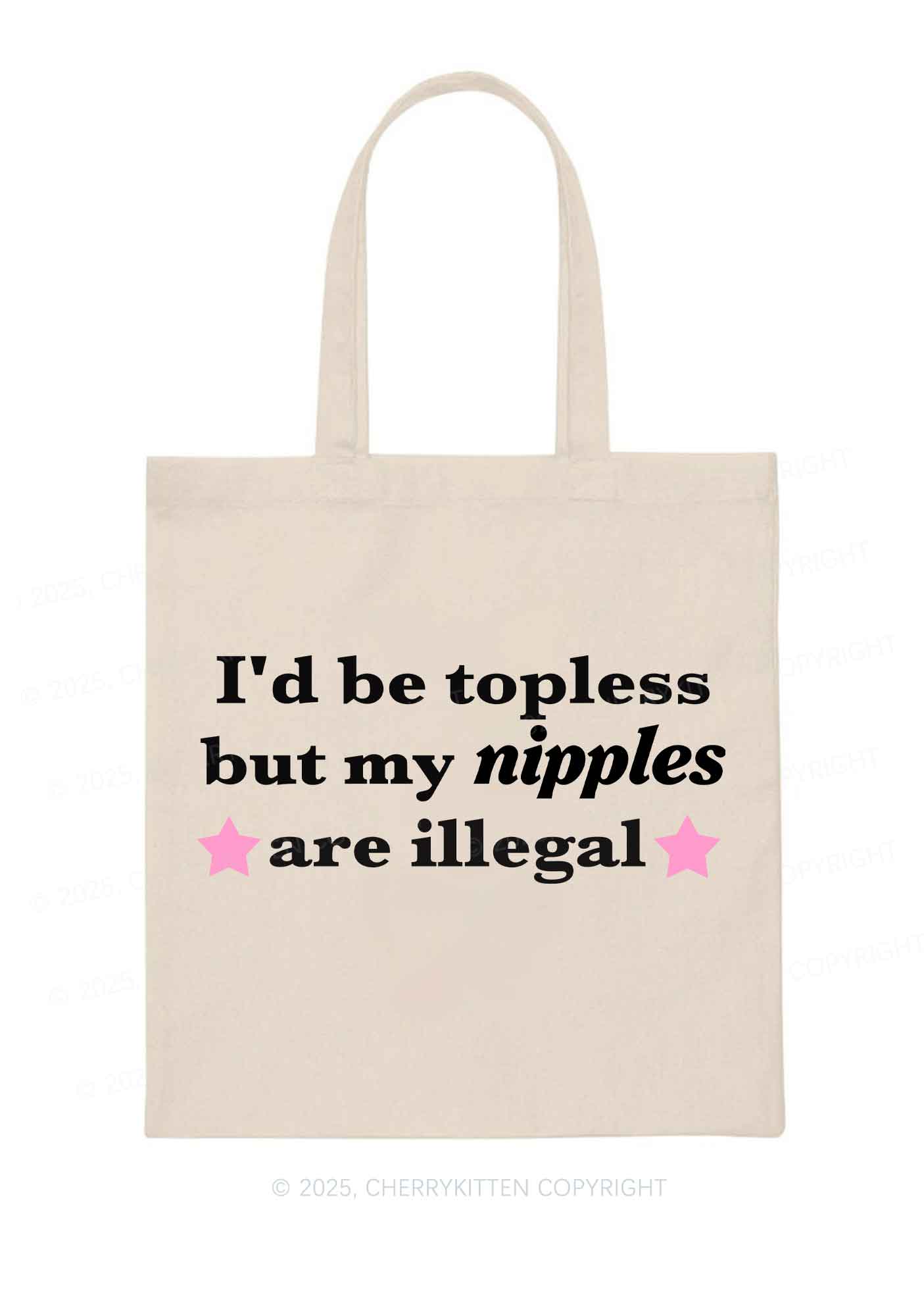 Nixxles Are Illegal Y2K Canvas Tote Bag Cherrykitten