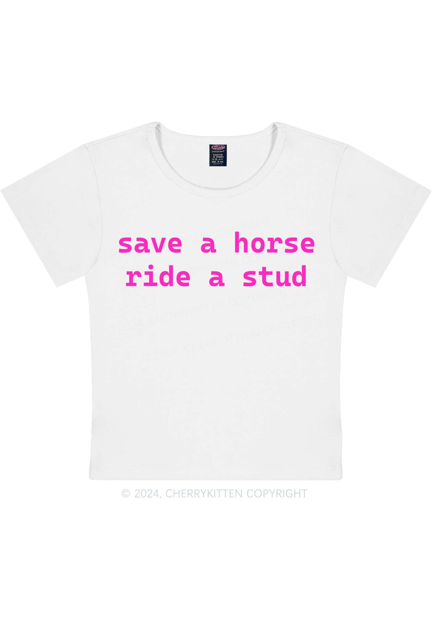 Ride A Stud Y2K Baby Tee Cherrykitten