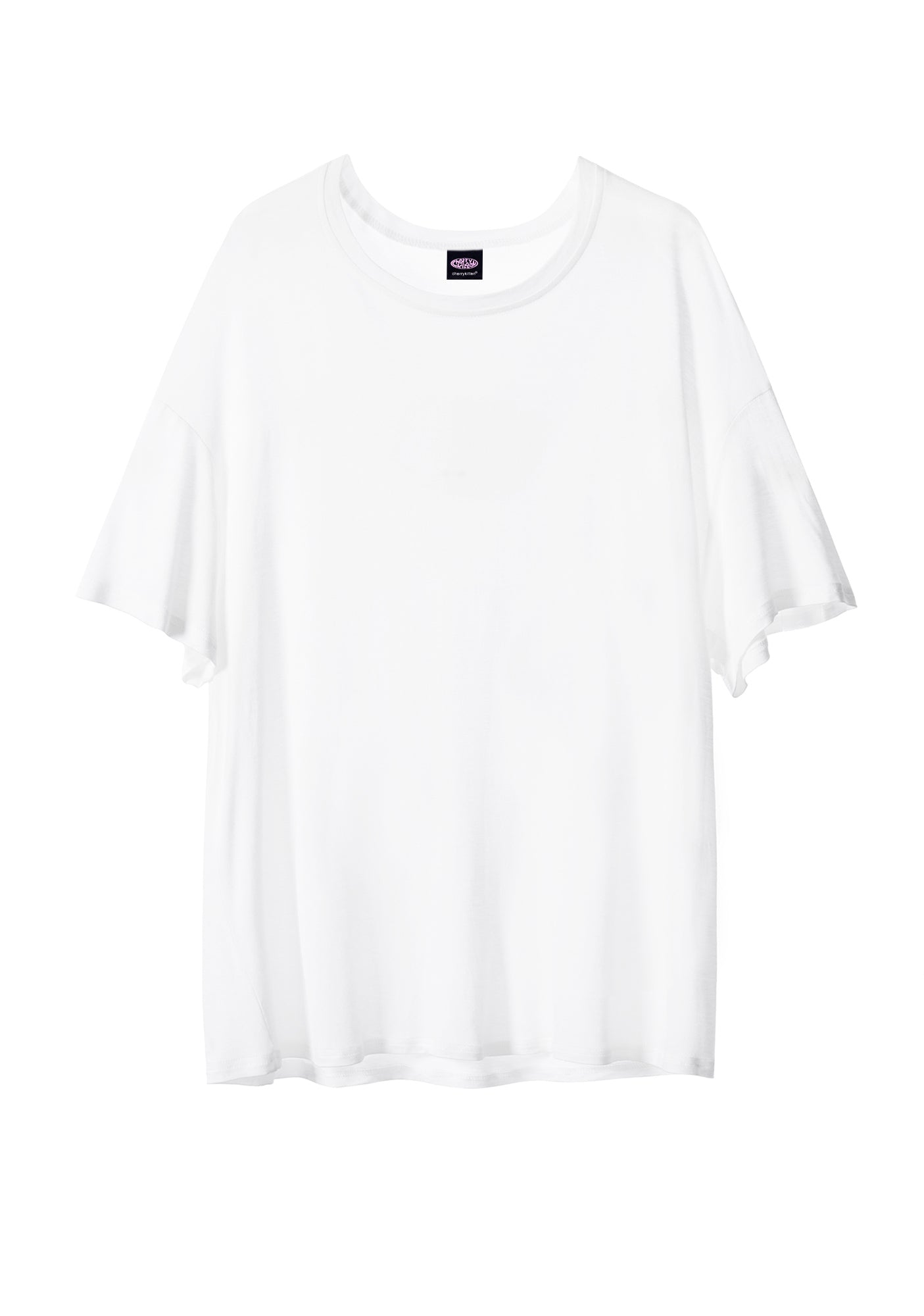 Plain Y2K Sheer Boyfriend Tee Cherrykitten