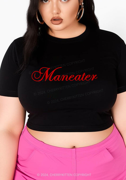 Curvy Maneater Y2K Baby Tee Cherrykitten