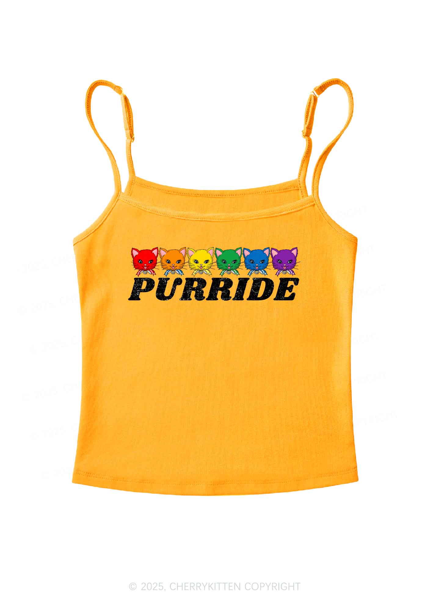 Purride Cat Pride Y2K Spaghetti Strap Cami Cherrykitte