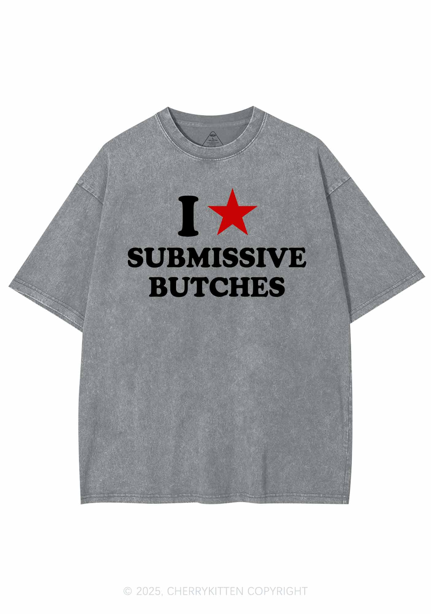 I Love S Butches Y2K Shirts Washed Tee Cherrykitten