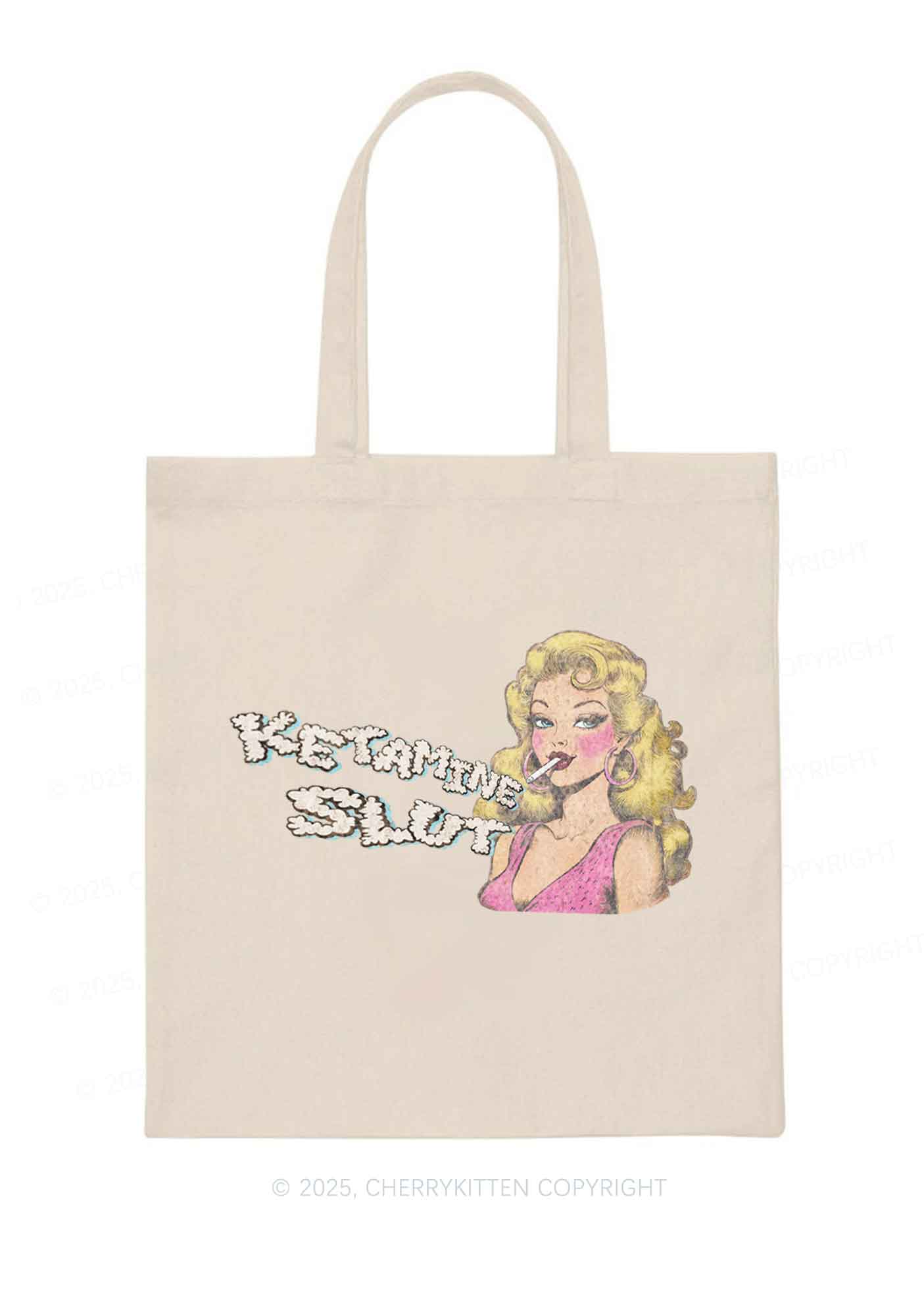 K Slxt Y2K Canvas Tote Bag Cherrykitten