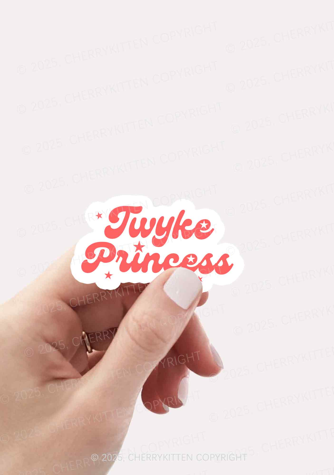 Twyke Princess Pride 1Pc Y2K Sticker Cherrykitten