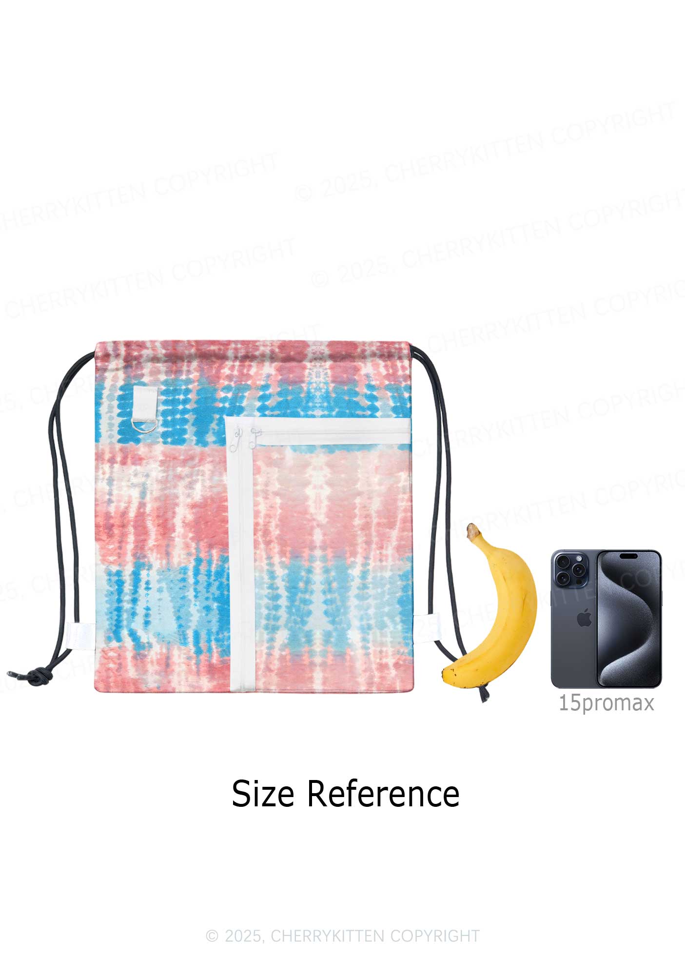 Tie Dye Trans Pride Y2K Drawstring Itabag Backpack Cherrykitten