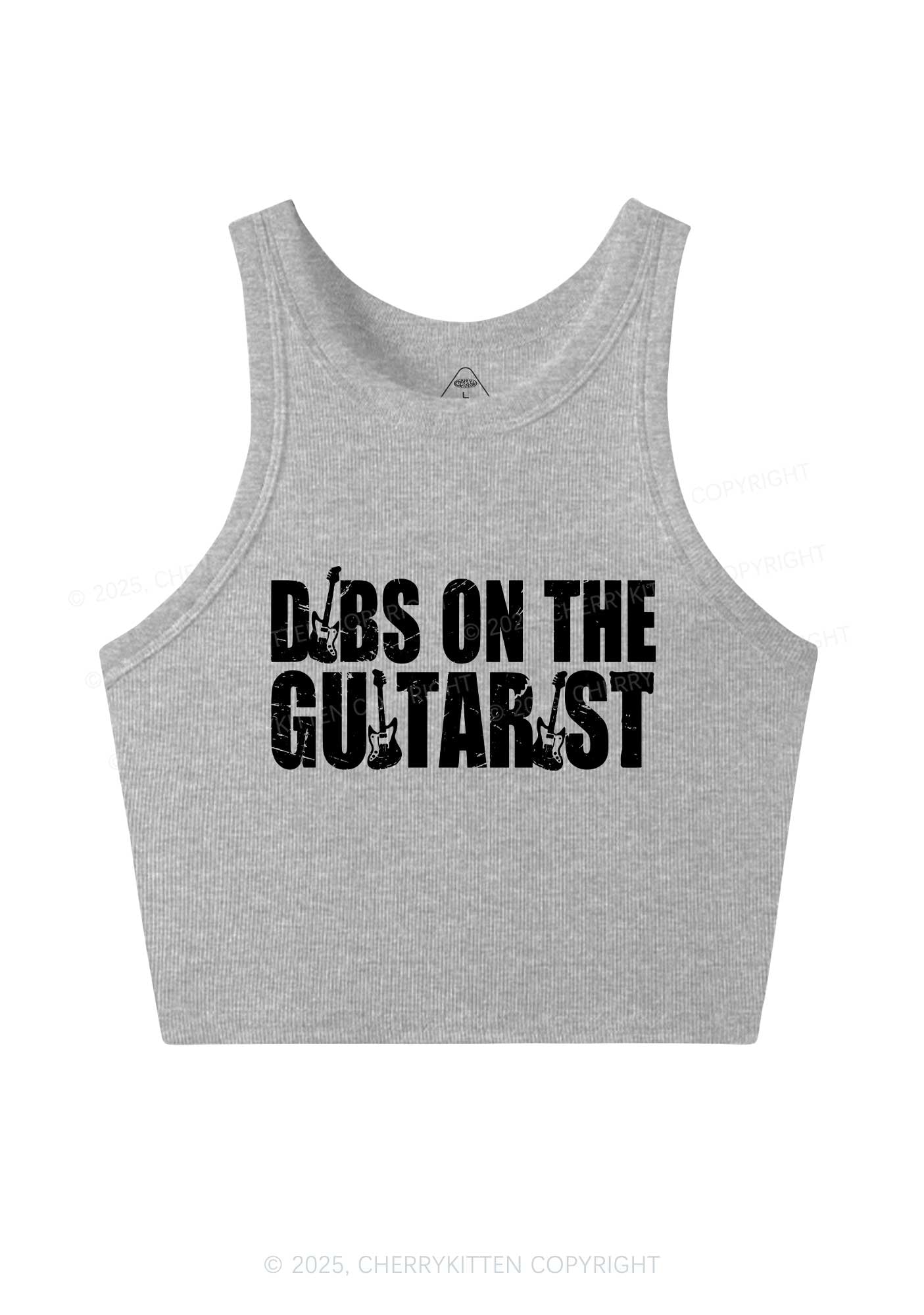Dibs On The Guitarist Y2K Crop Tank Top Cherrykitten