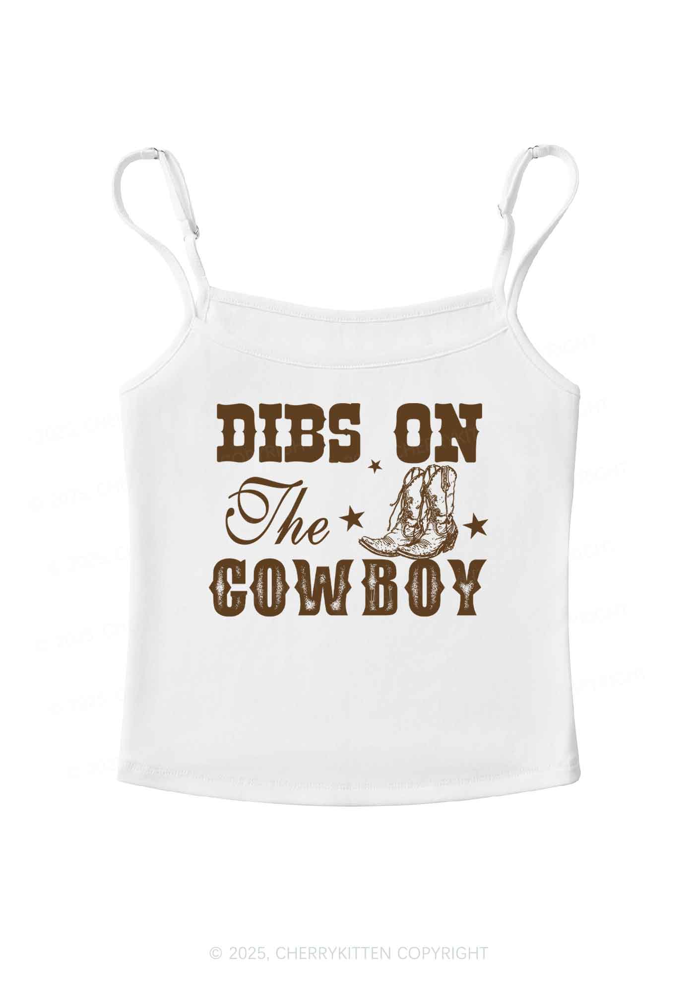 Dibs On The Cowboy Y2K Spaghetti Strap Cami Cherrykitten