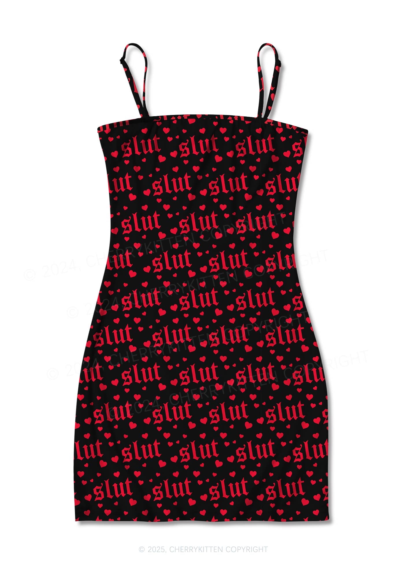 Cherrykitten Black Slxt Y2K Print Slip Dress Cherrykitten for Sale Cherrykitten Black Slxt Y2K Print Slip Dress Cherrykitten for Sale