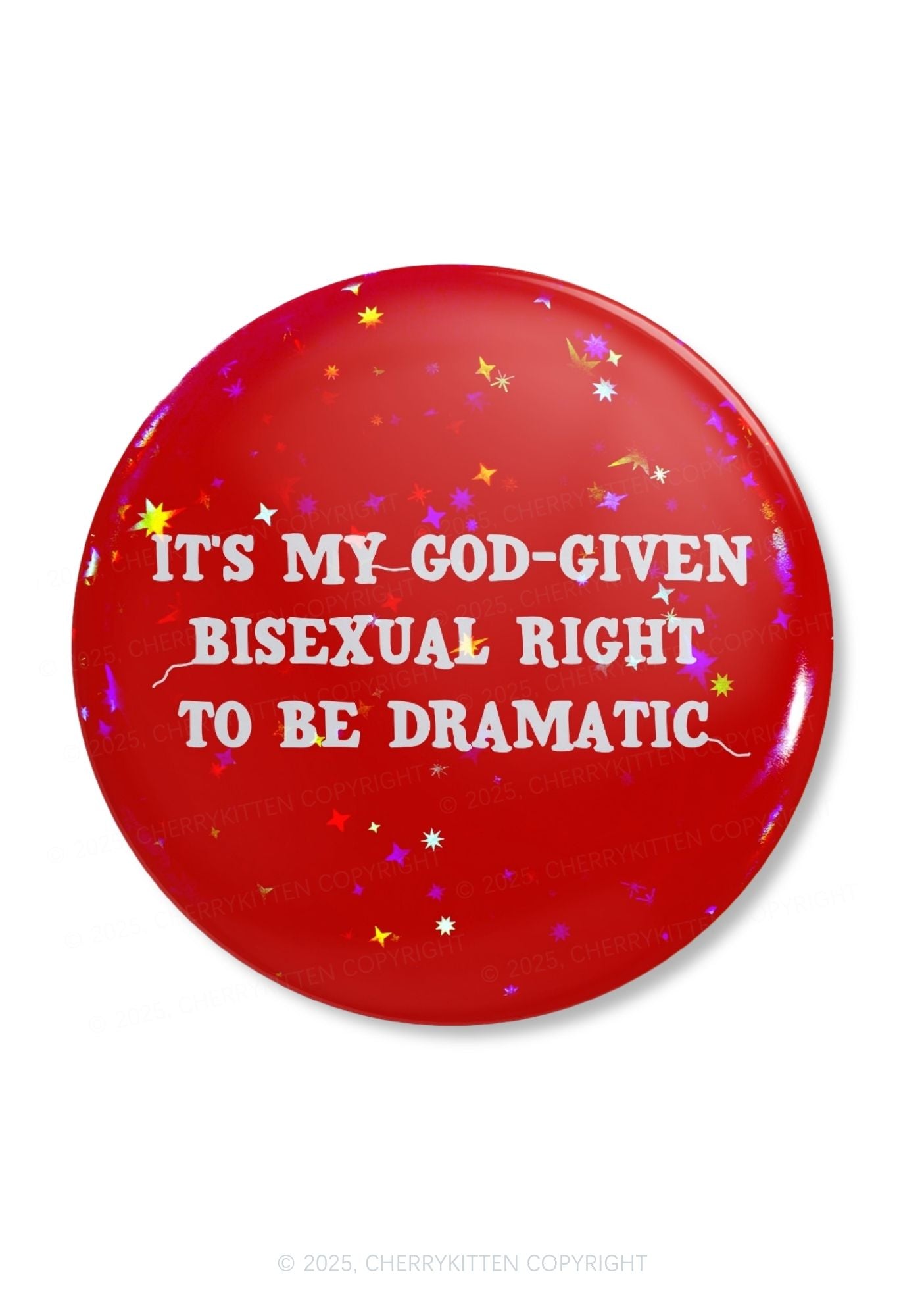 God-Given Bisexual Right Pride 1Pc Y2K Pin Badge Cherrykitten