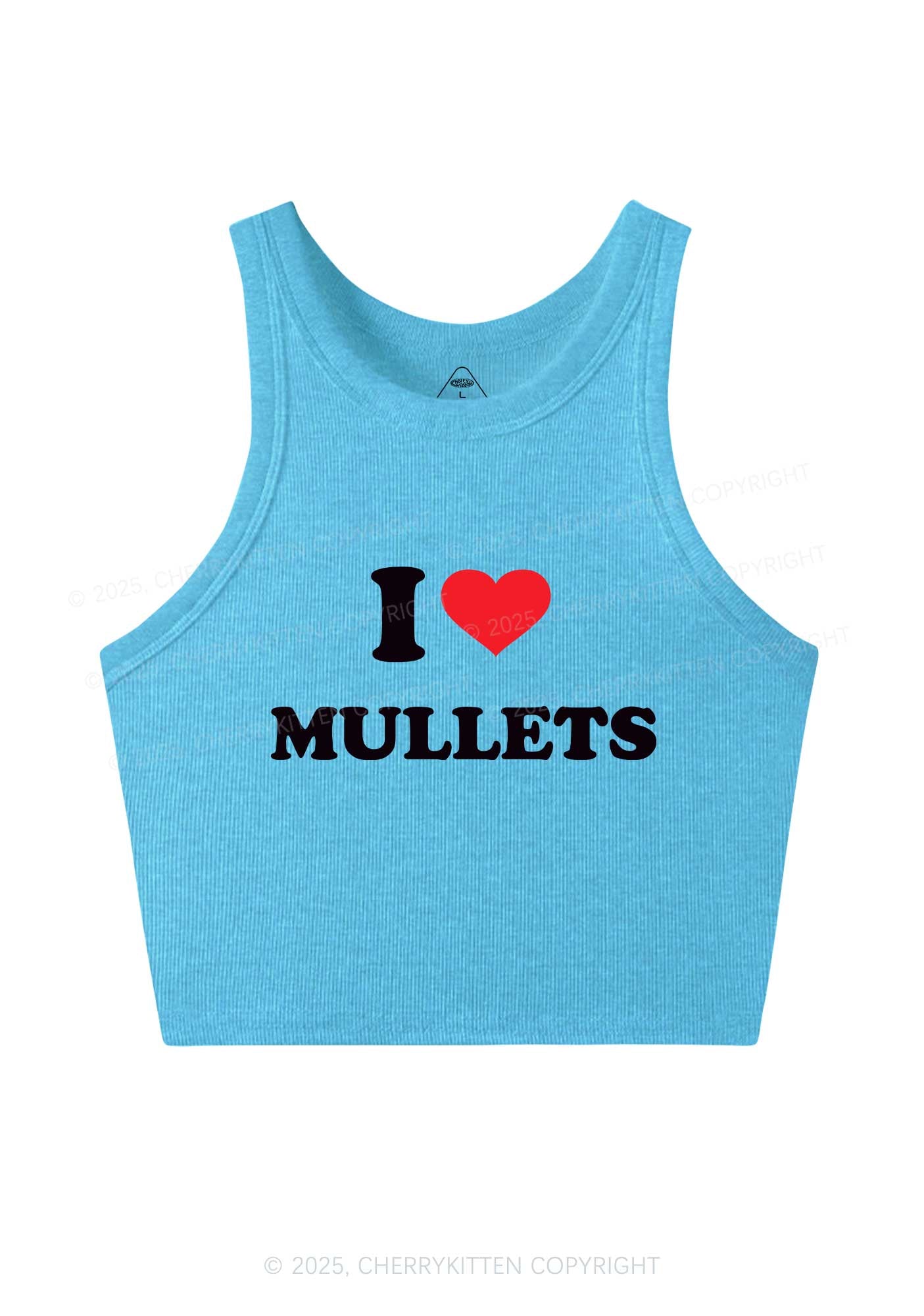 I Love Mullets Y2K Crop Tank Top Cherrykitten