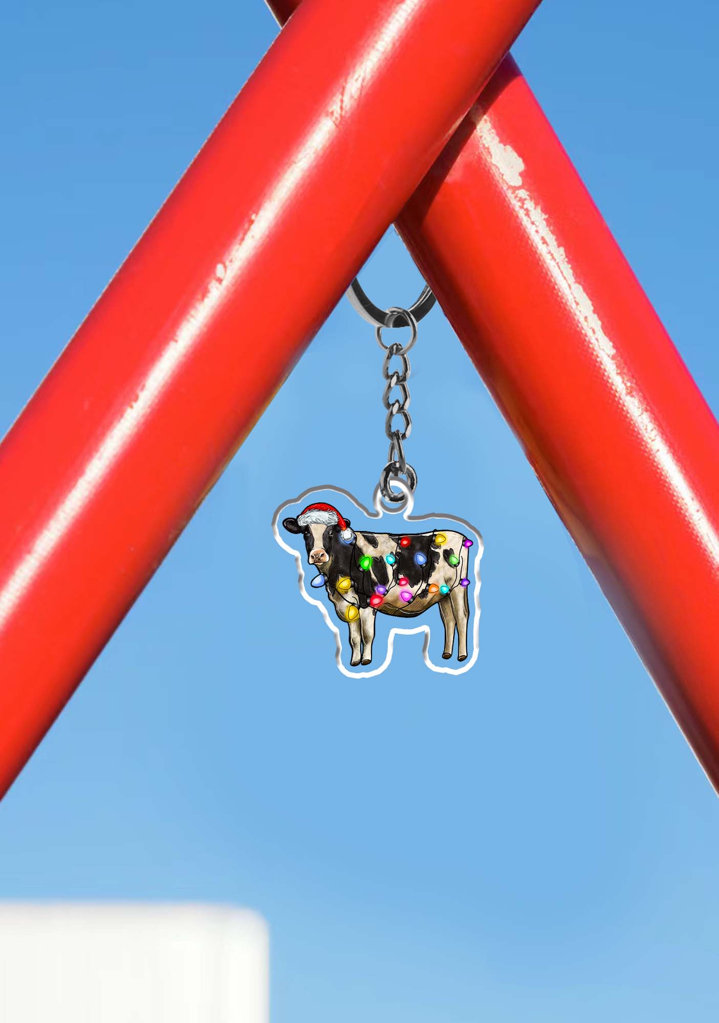 Christmas Cow 1Pc Y2K Keychain Cherrykitten