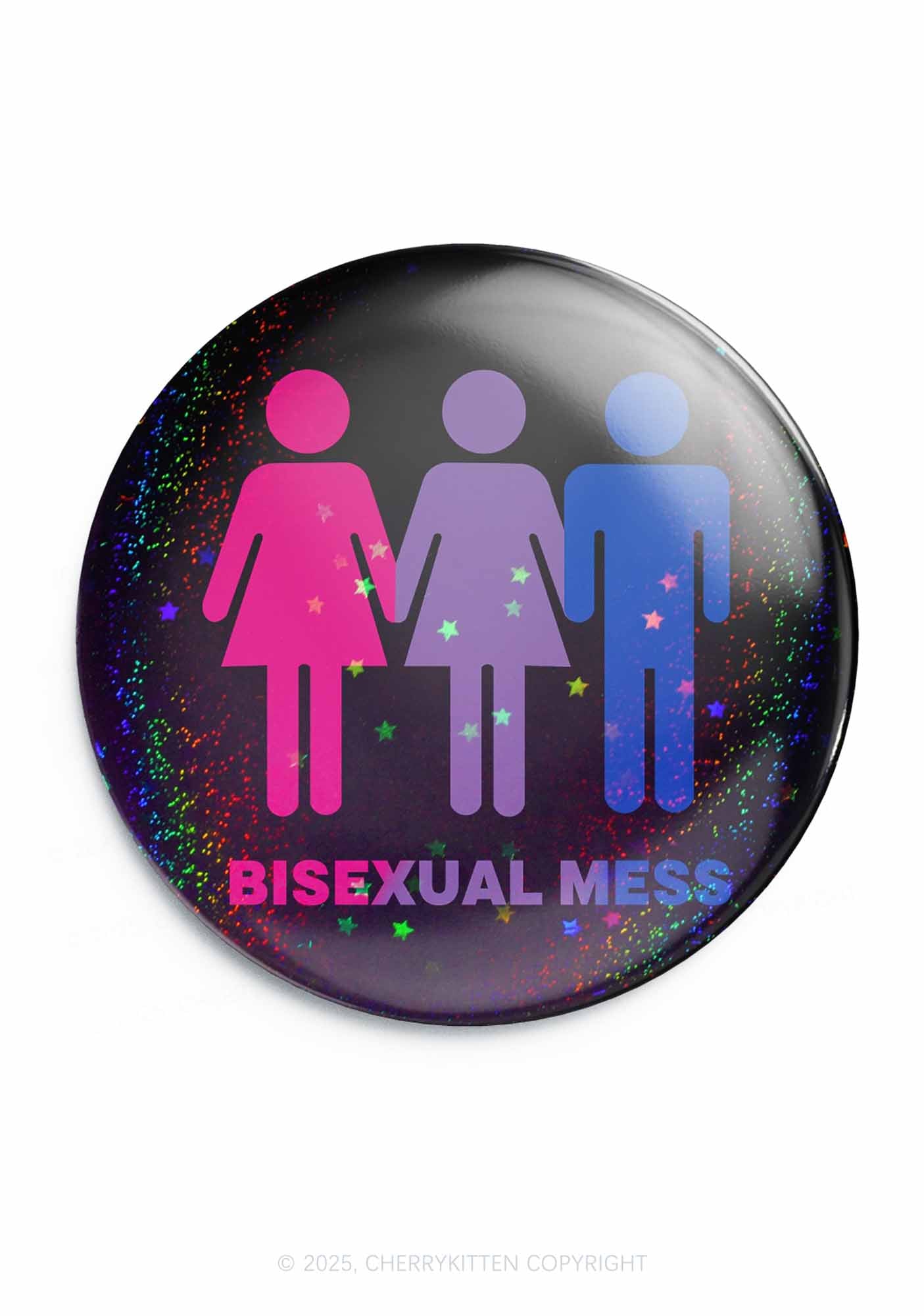 Bisexual Mess Love Pride 1Pc Y2K Pin Badge Cherrykitten