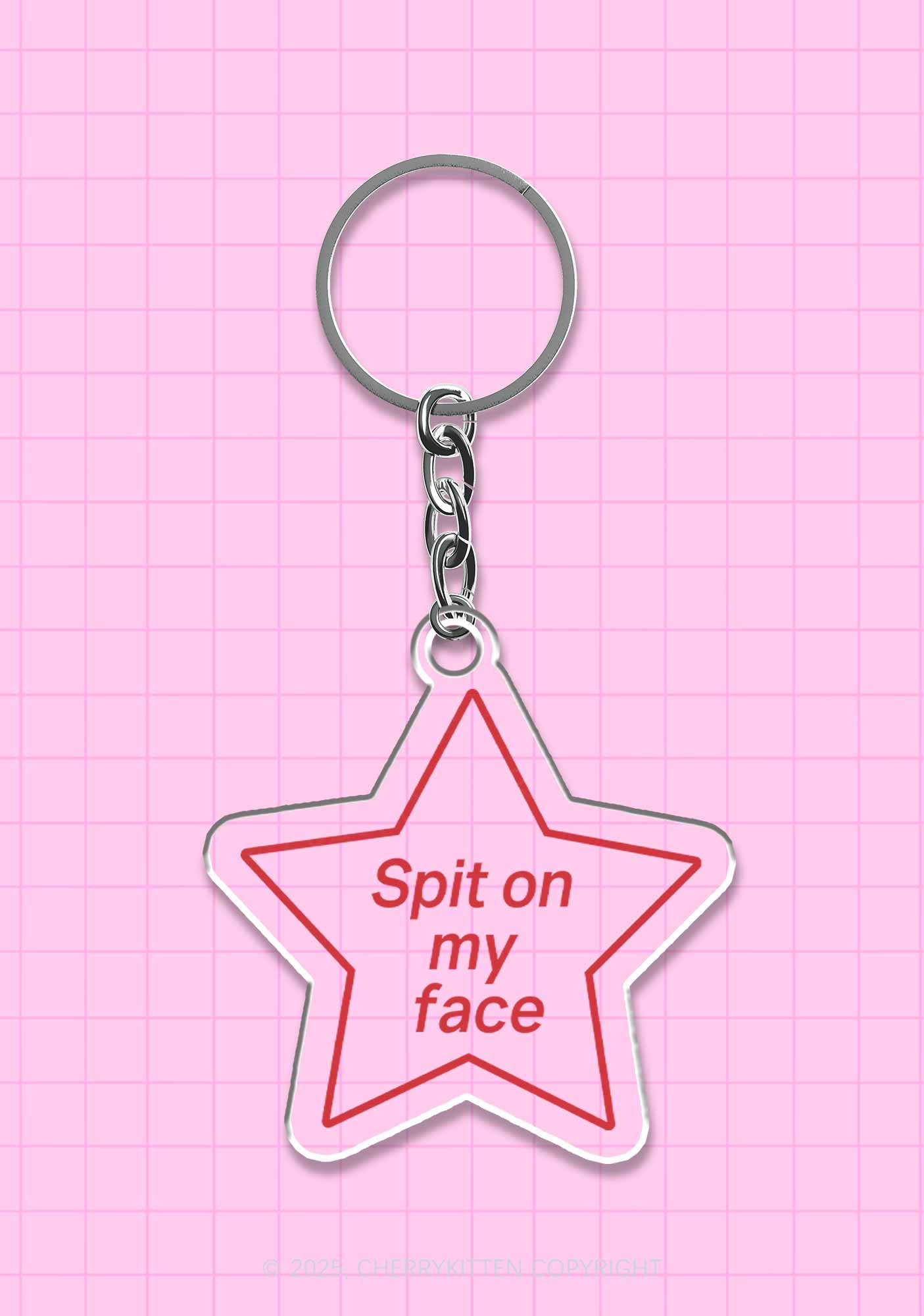 Spit On My Face 1Pc Y2K Keychain Cherrykitten