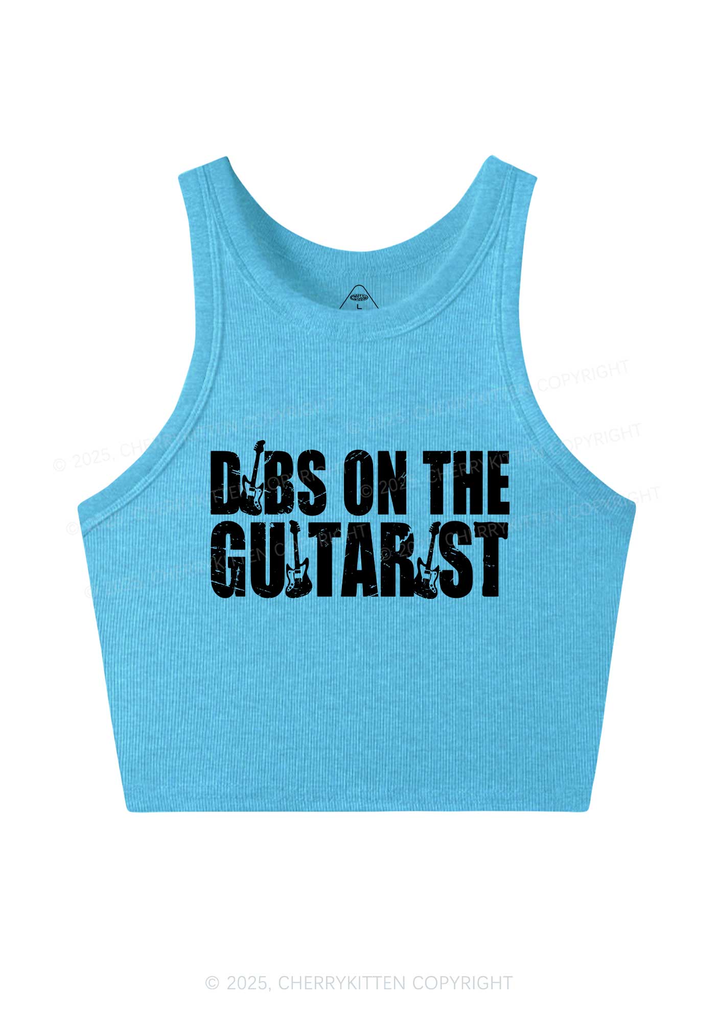 Dibs On The Guitarist Y2K Crop Tank Top Cherrykitten