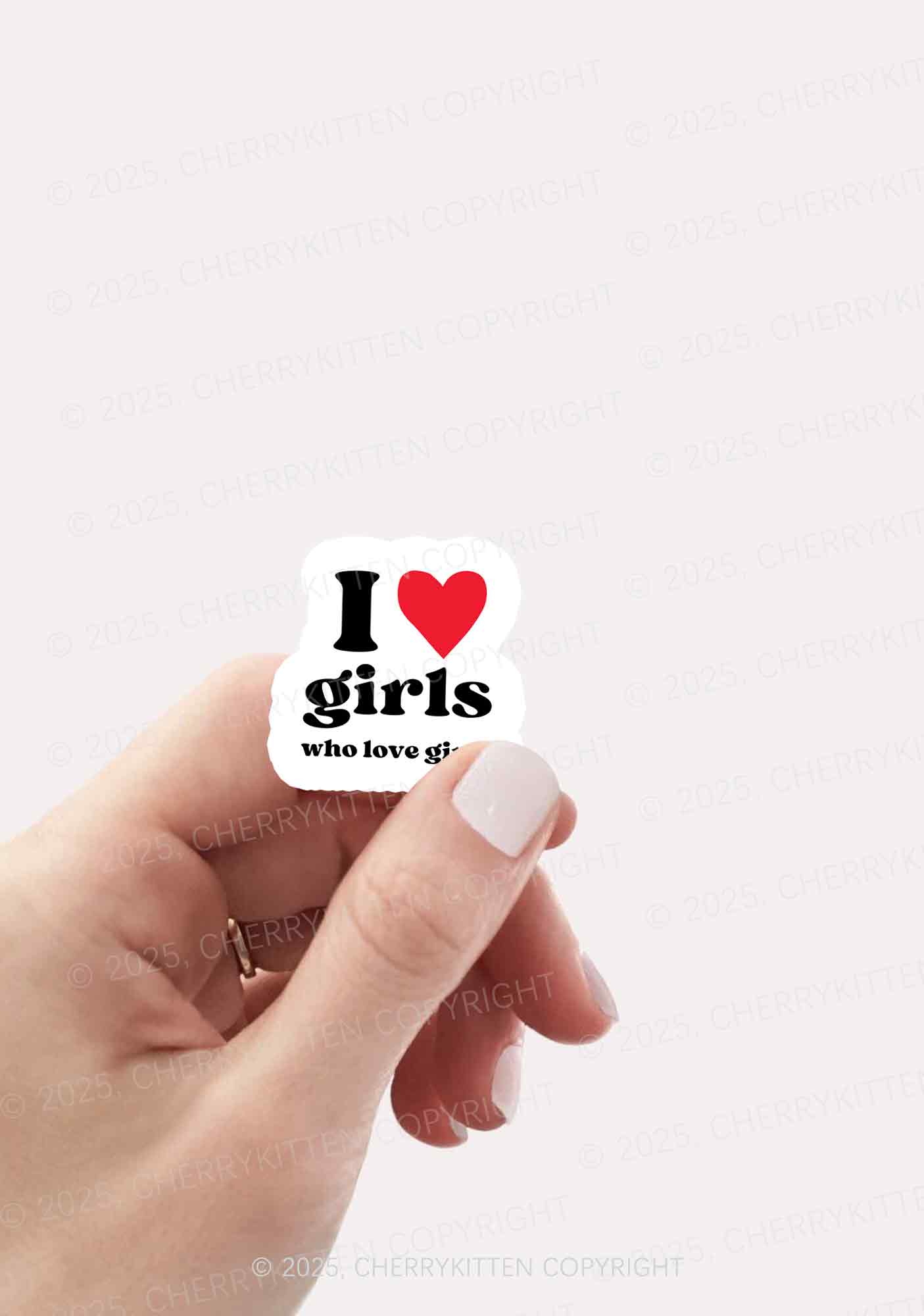 Girls Love Girls Pride 1Pc Y2K Sticker Cherrykitten