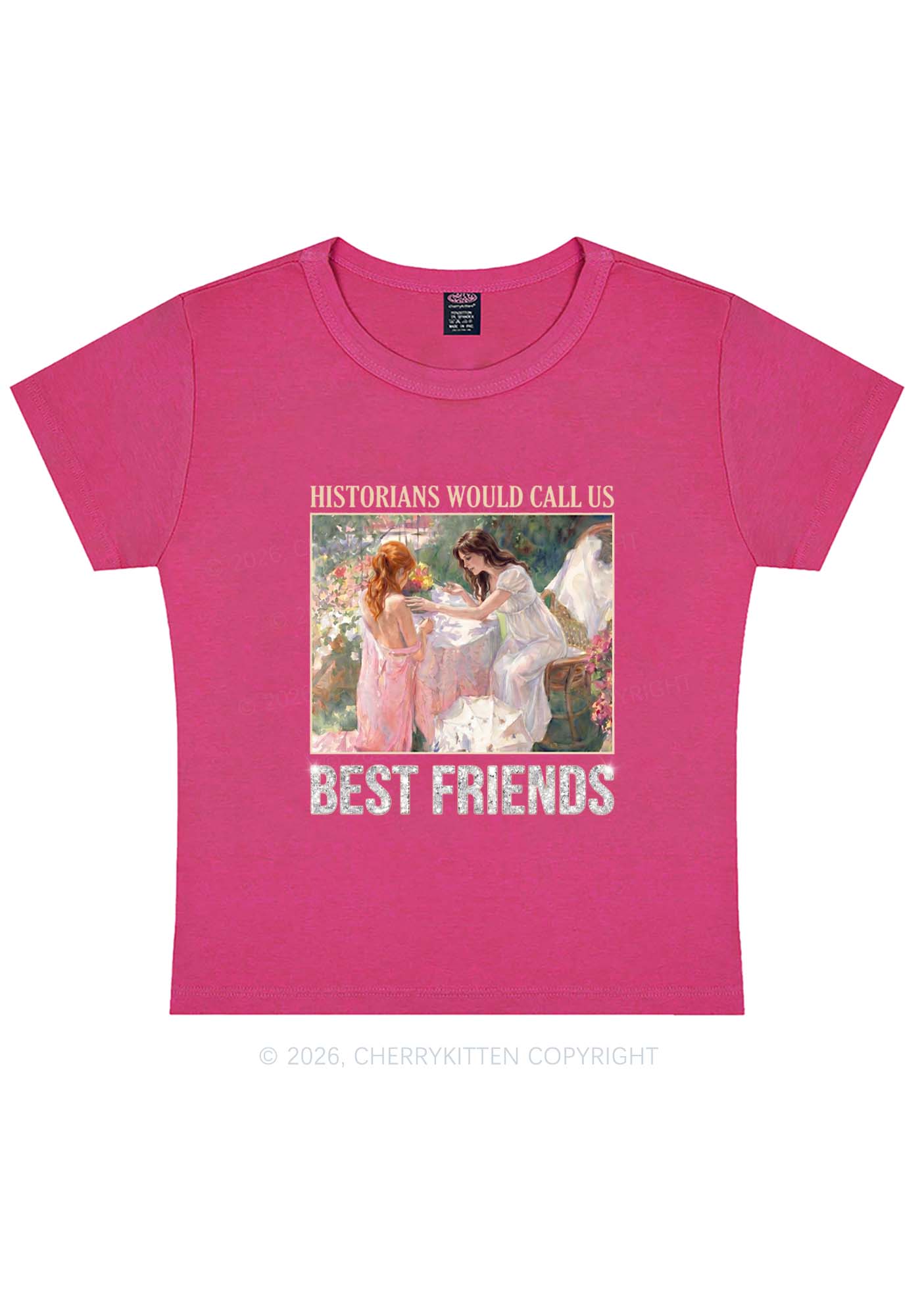 Historians Call Us Best Friends Pride Y2K Baby Tee Cherrykitten