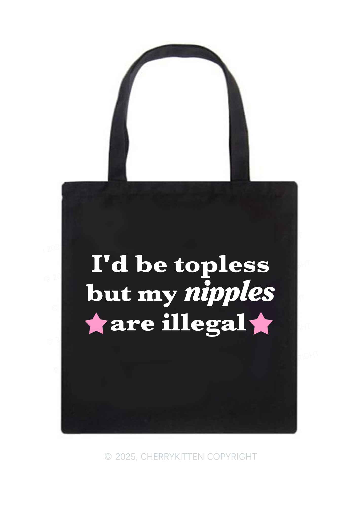 Nixxles Are Illegal Y2K Canvas Tote Bag Cherrykitten