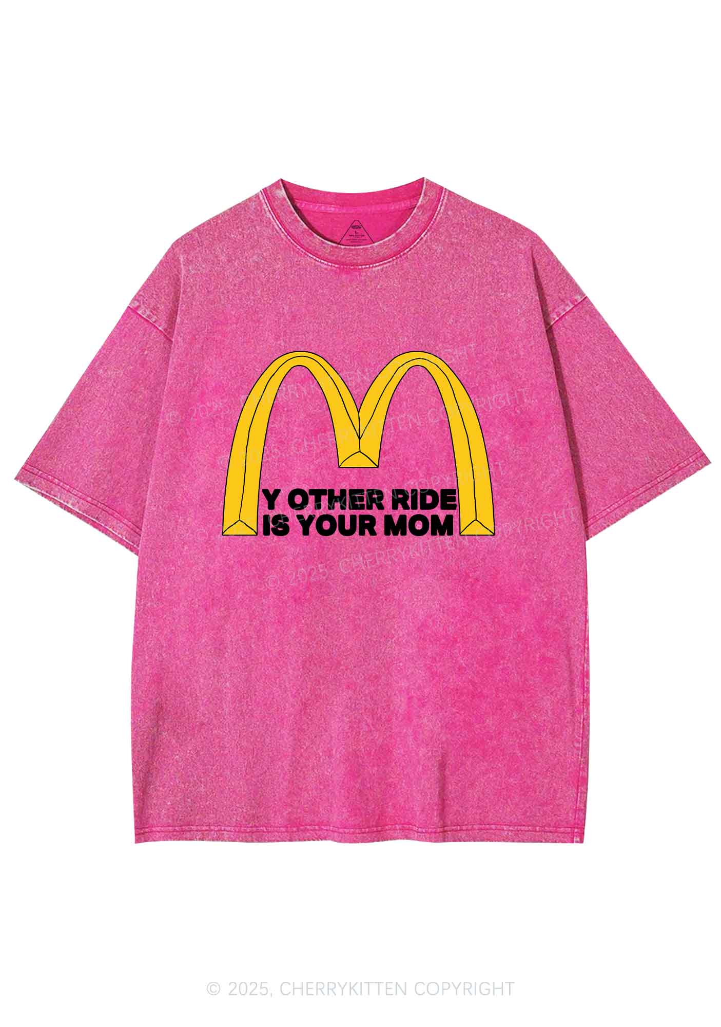 Ride Your Mom Y2K Shirts Washed Tee Cherrykitten