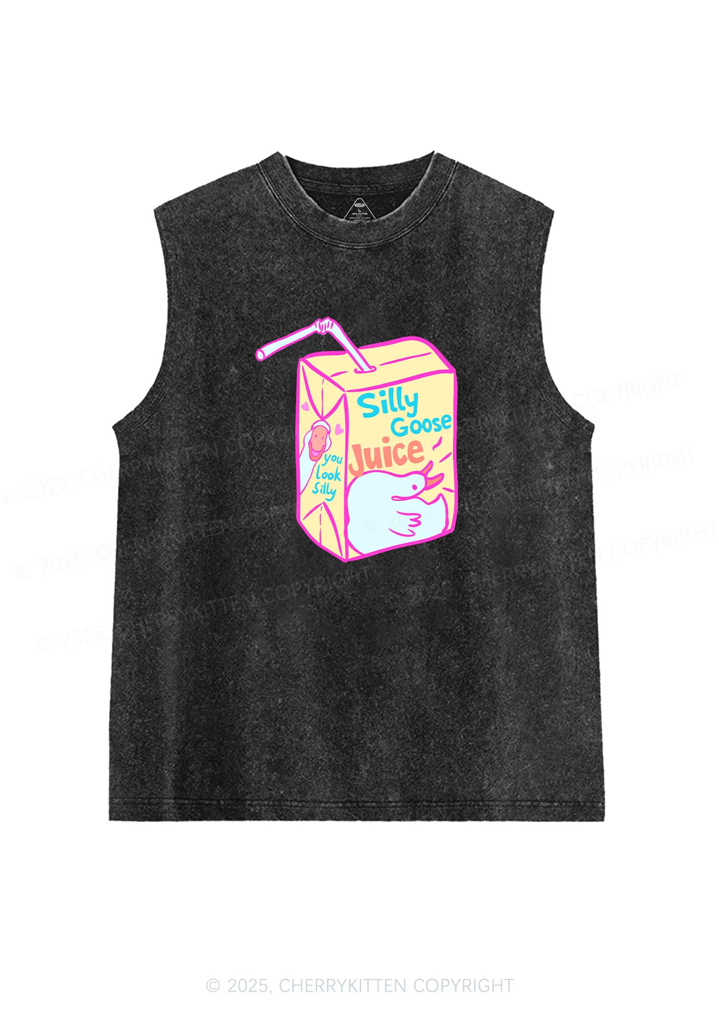 Look Silly Goose Juice Y2K Washed Muscle Tank Cherrykitten