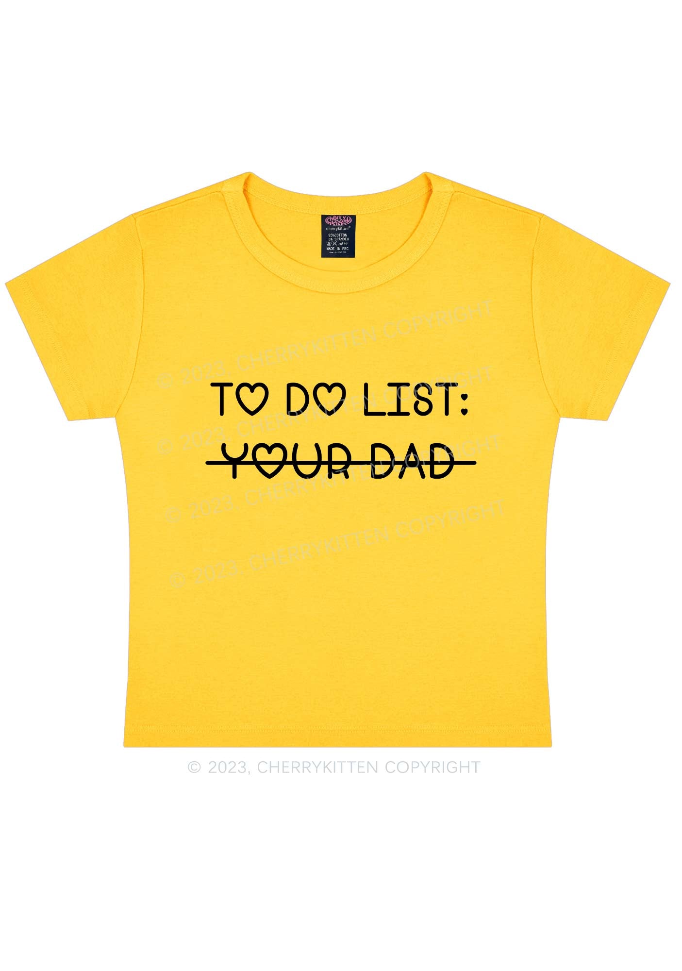To Do List Your Dad Y2K Baby Tee