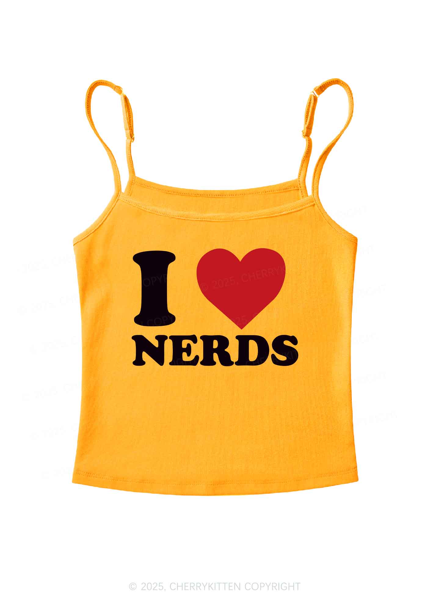 I Love Nerds Y2K Spaghetti Strap Cami Cherrykitten