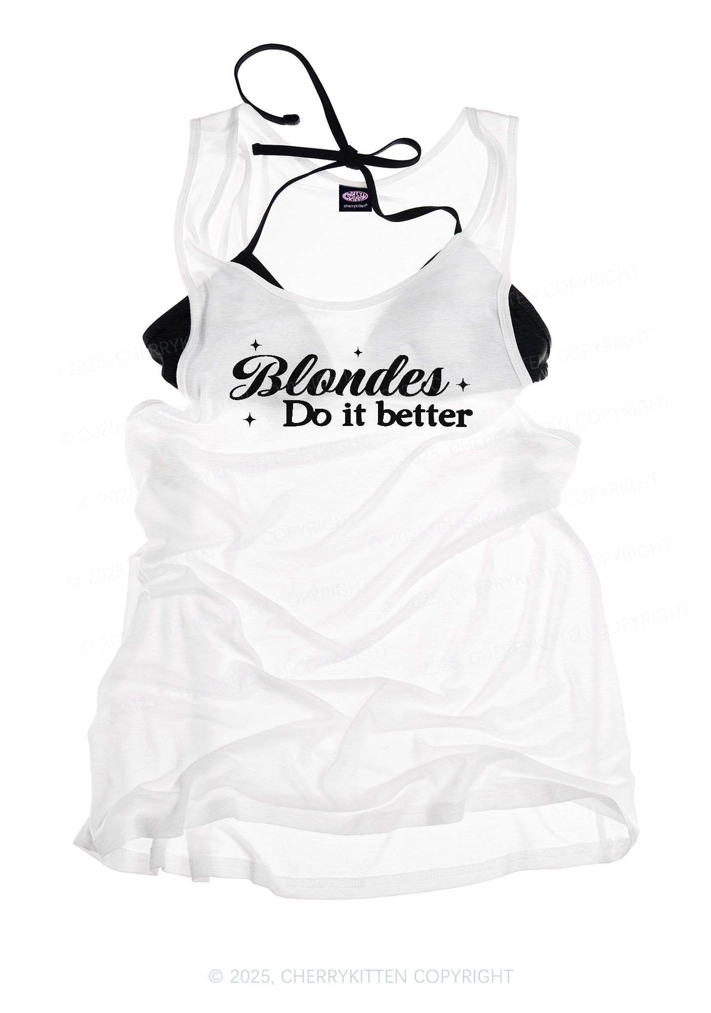 Blondes Do It Better Y2K Sheer Boyfriend Tank Cherrykitten