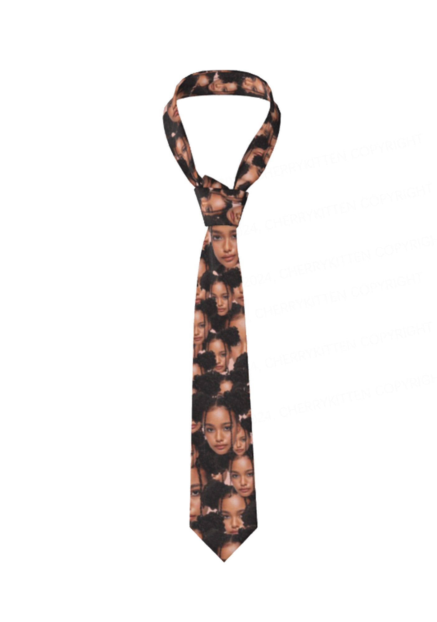 Custom Portrait Y2K Necktie Cherrykitten