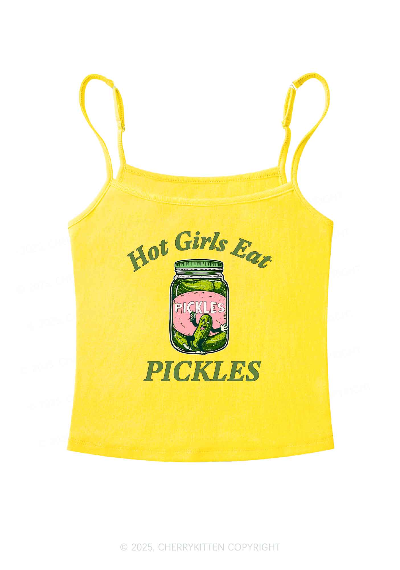 Hot Girls Eat Pickles Y2K Spaghetti Strap Cami Cherrykitten