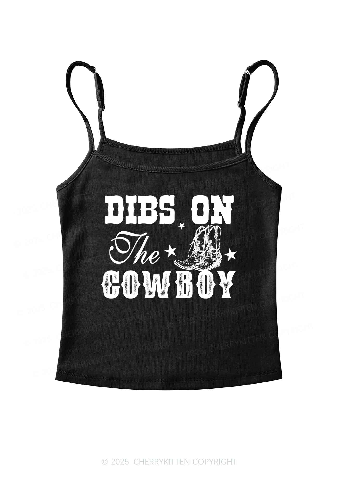 Dibs On The Cowboy Y2K Spaghetti Strap Cami Cherrykitten