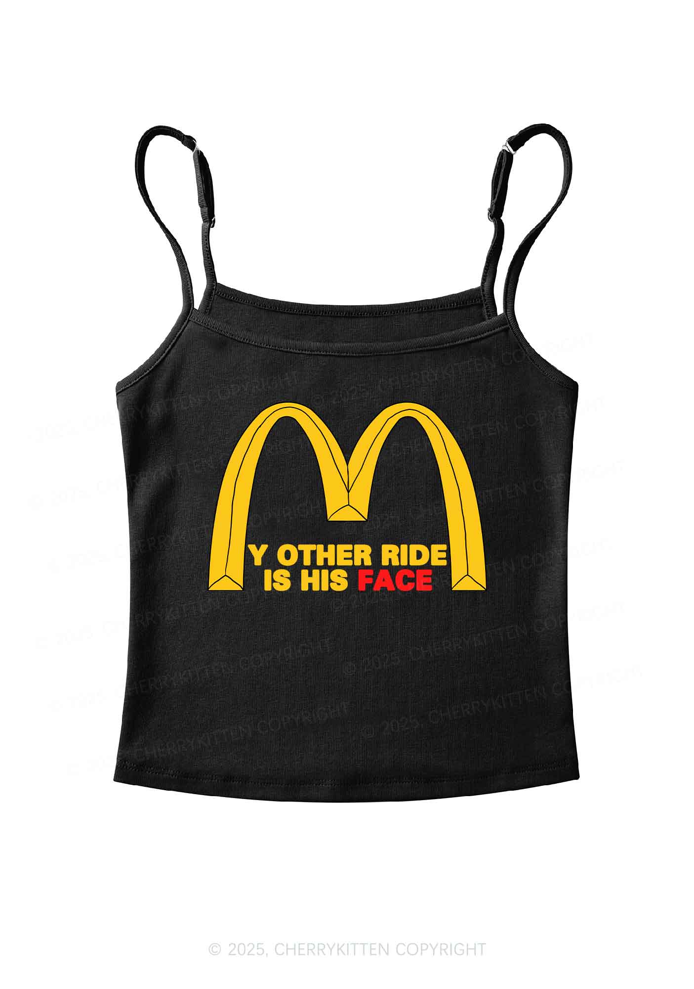 Ride His Face Y2K Spaghetti Strap Cami Cherrykitten