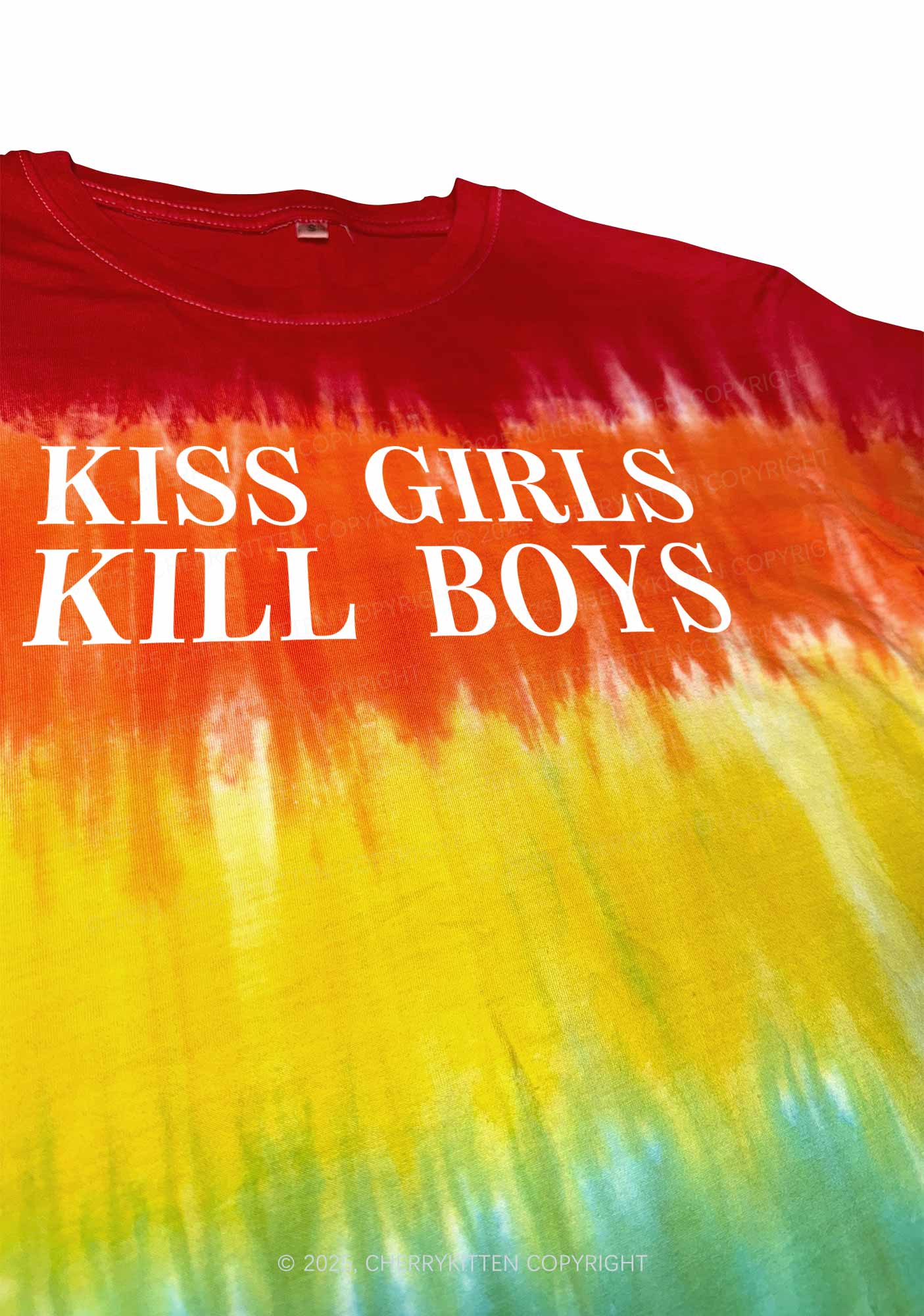 Kiss Girls Y2K Tie Dye Shirts Cherrykitten