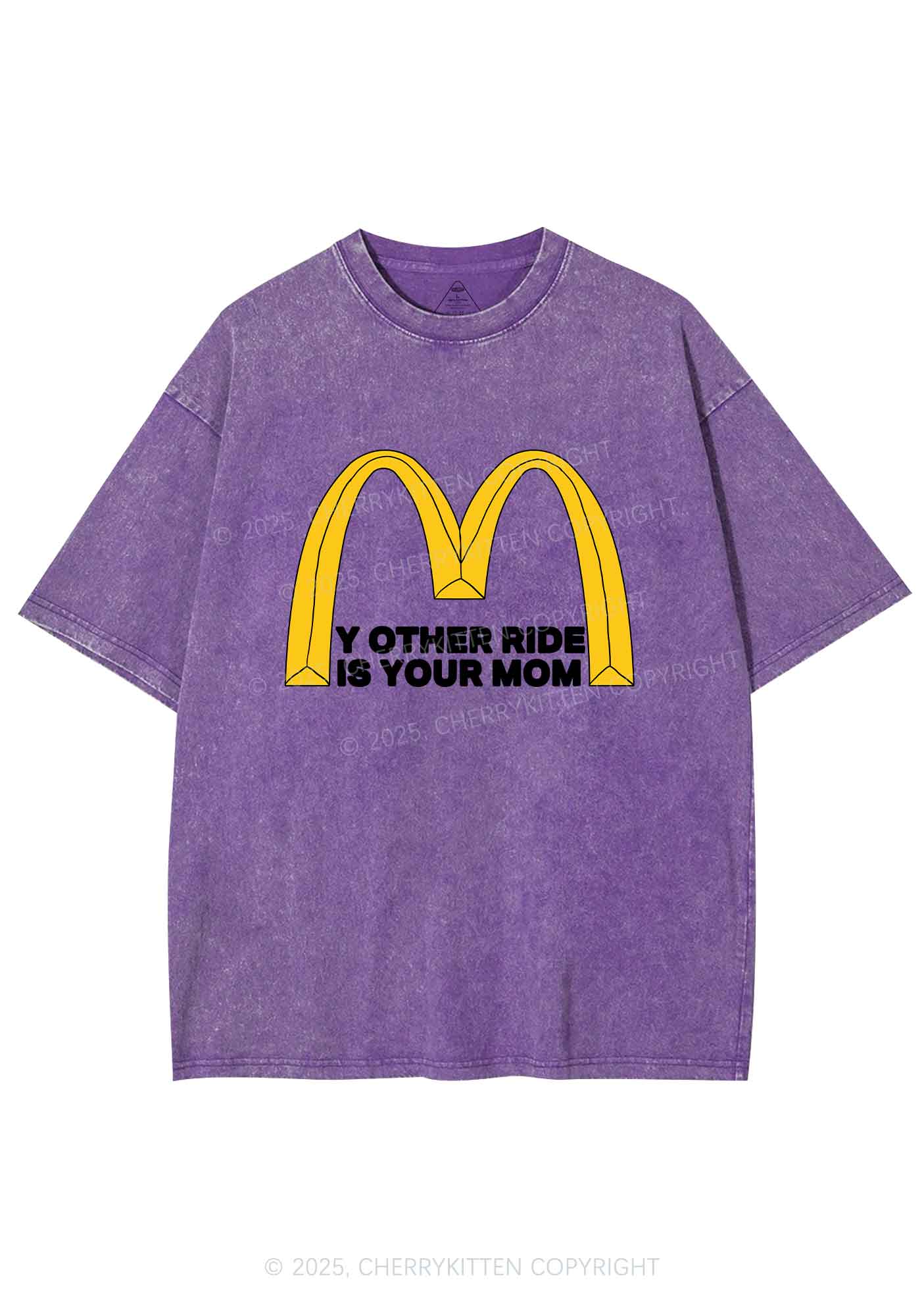 Ride Your Mom Y2K Shirts Washed Tee Cherrykitten