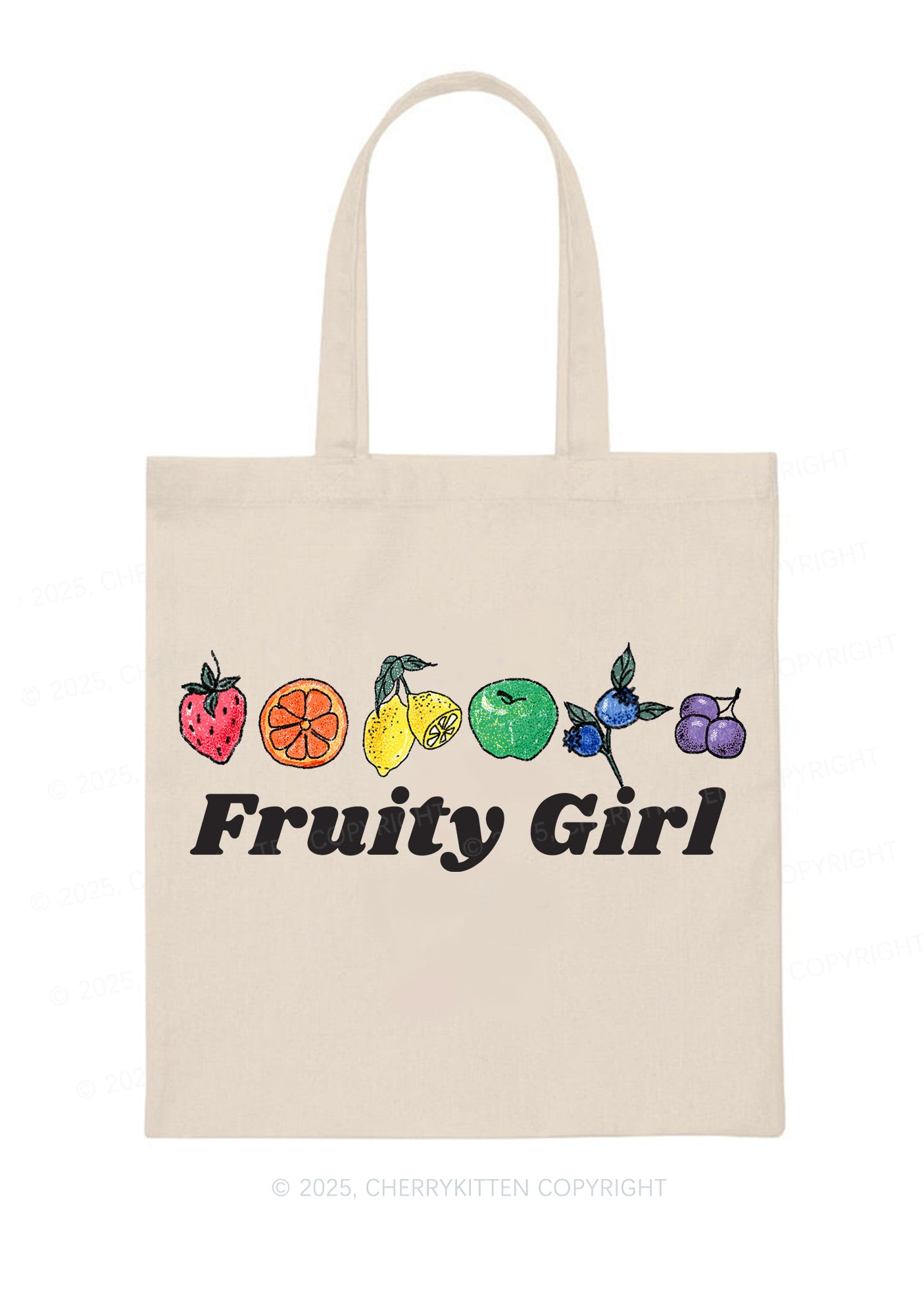 Fruity Girl Y2K Canvas Tote Bag Cherrykitten