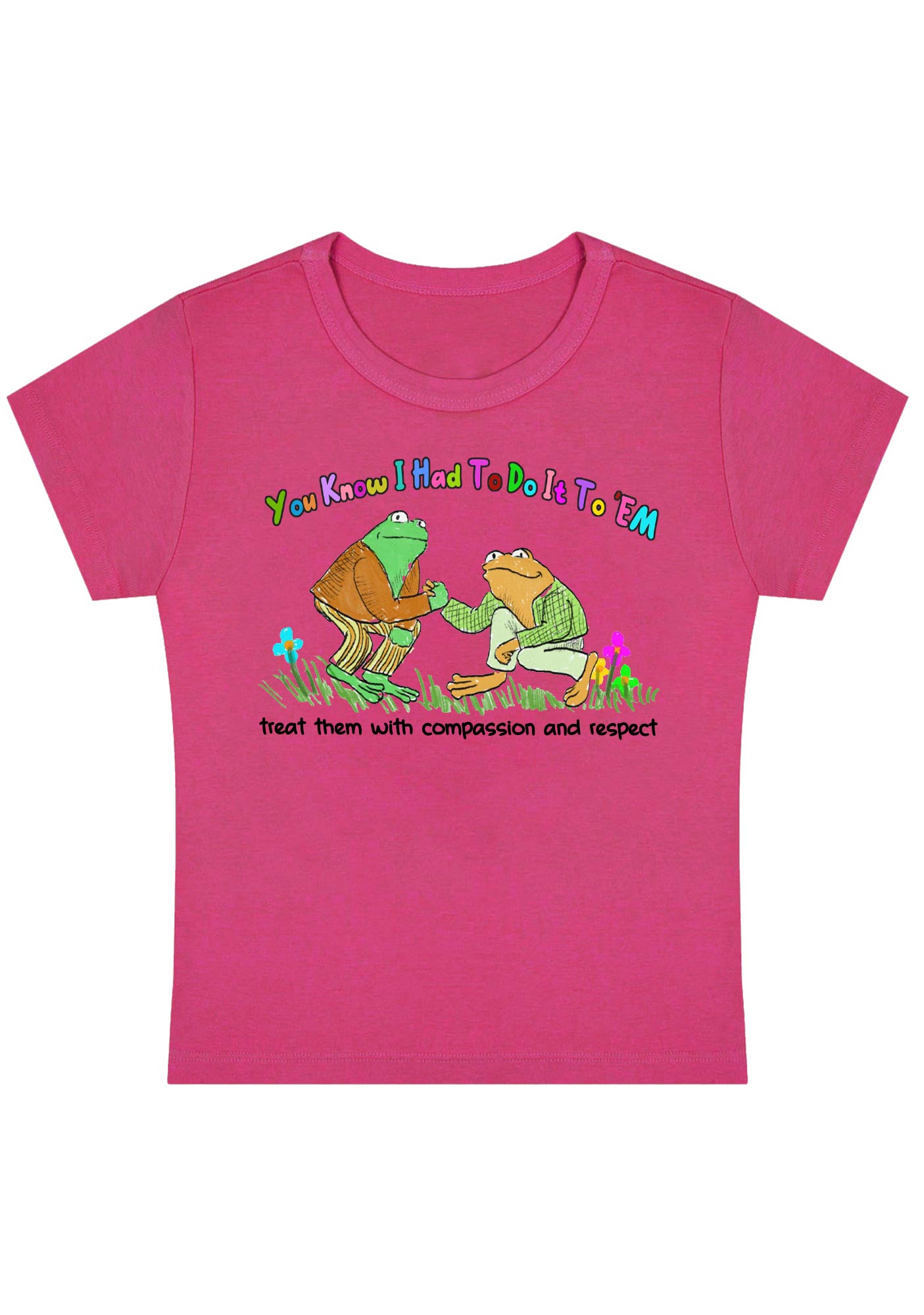 Treat Them With Compassion And Respect Y2K Baby Tee