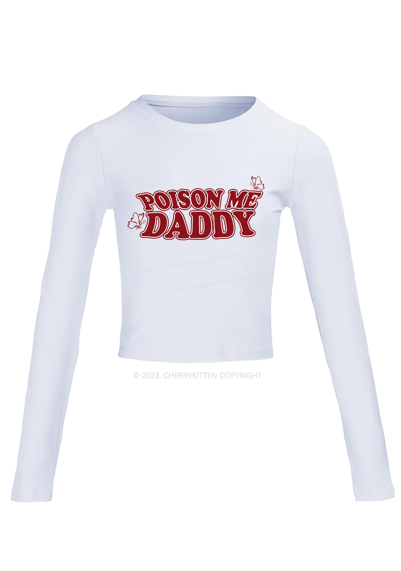 Poison Me Daddy Long Sleeve Crop Top Cherrykitten