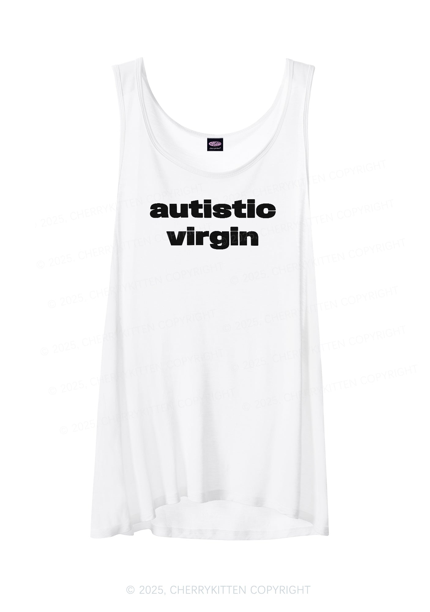 Autistic Virgin Y2K Sheer Boyfriend Tank Cherrykitten