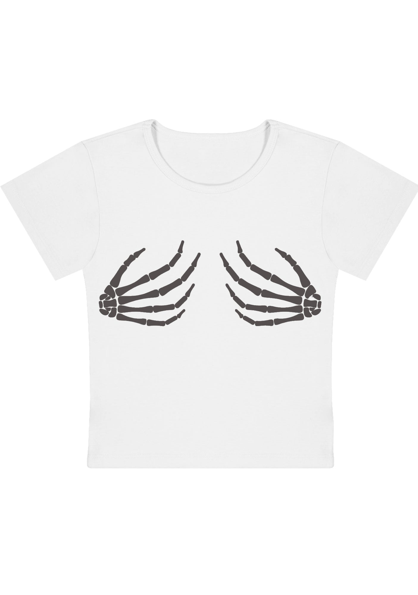 Curvy Skeleton Hands Baby Tee